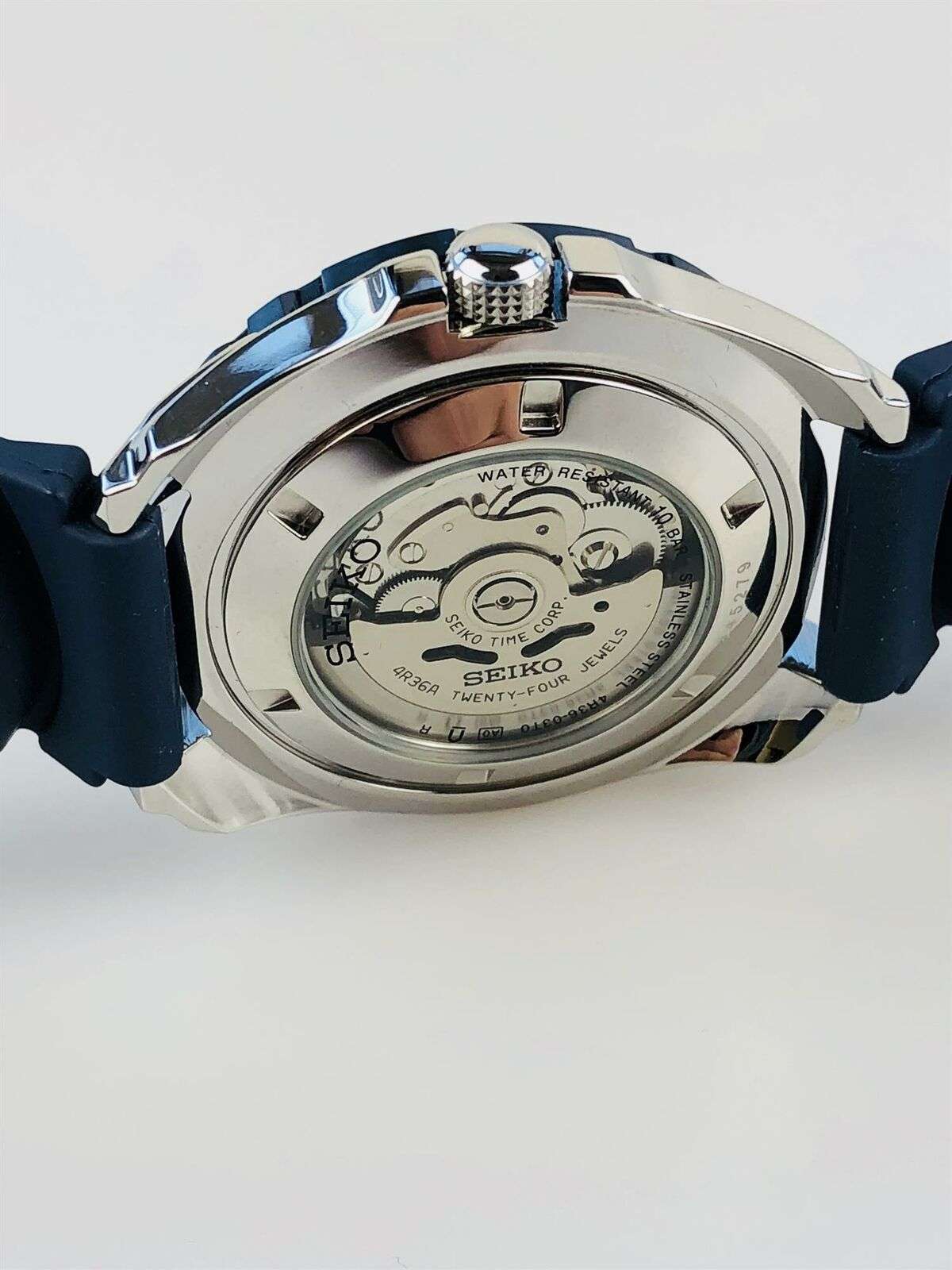Seiko 5 Sports Automatic 'Blue Monster' Silicone Strap Blue Dial Men's Watch SRP605K2