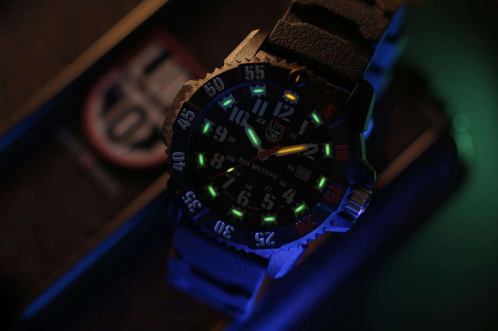 Luminox Master Carbon Seal Set 3800 Serie Schwarzes Zifferblatt Uhr XS.3801.C.SET
