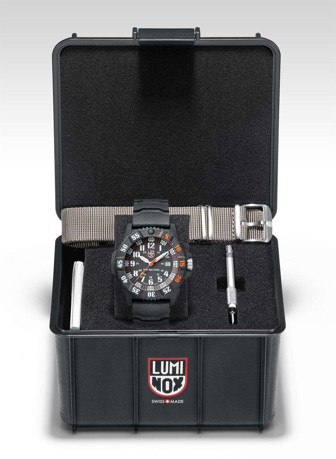 Luminox Master Carbon Seal Set 3800 Serie Schwarzes Zifferblatt Uhr XS.3801.C.SET