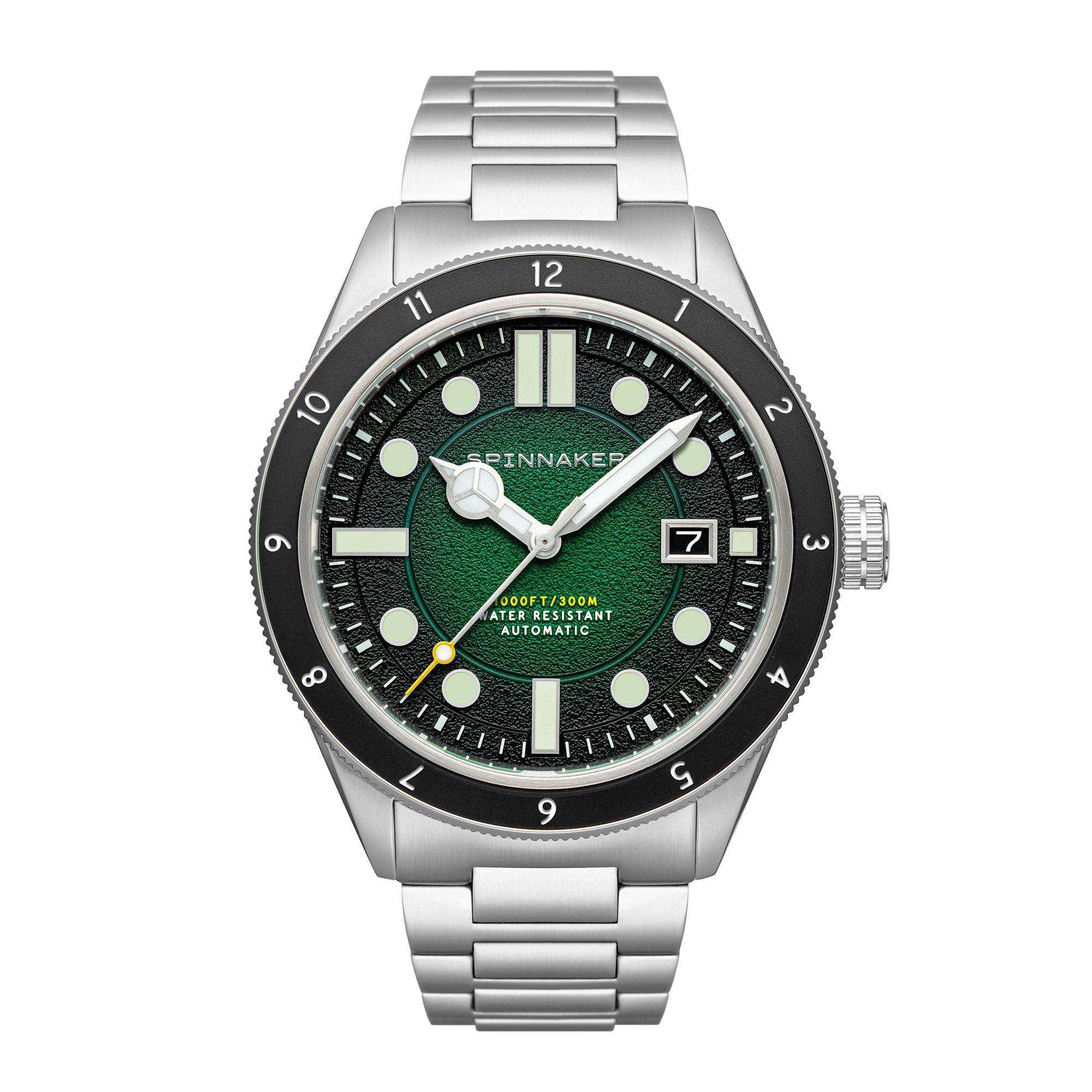 Spinnaker Cahill 300 Stein Grün Zifferblatt Edelstahlarmband Herren Uhr SP-5096-33