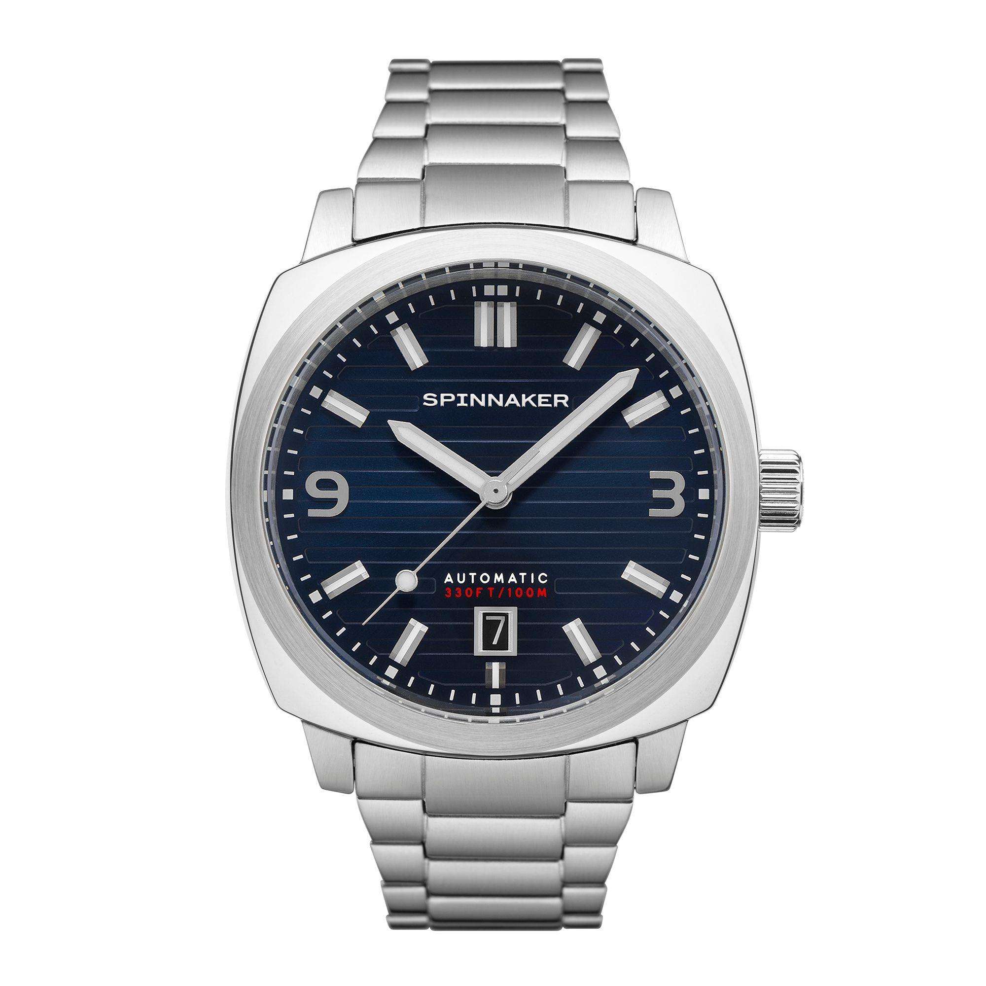 Montre homme Spinnaker Hull Riviera cadran bleu Égée bracelet acier inoxydable SP-5073-22