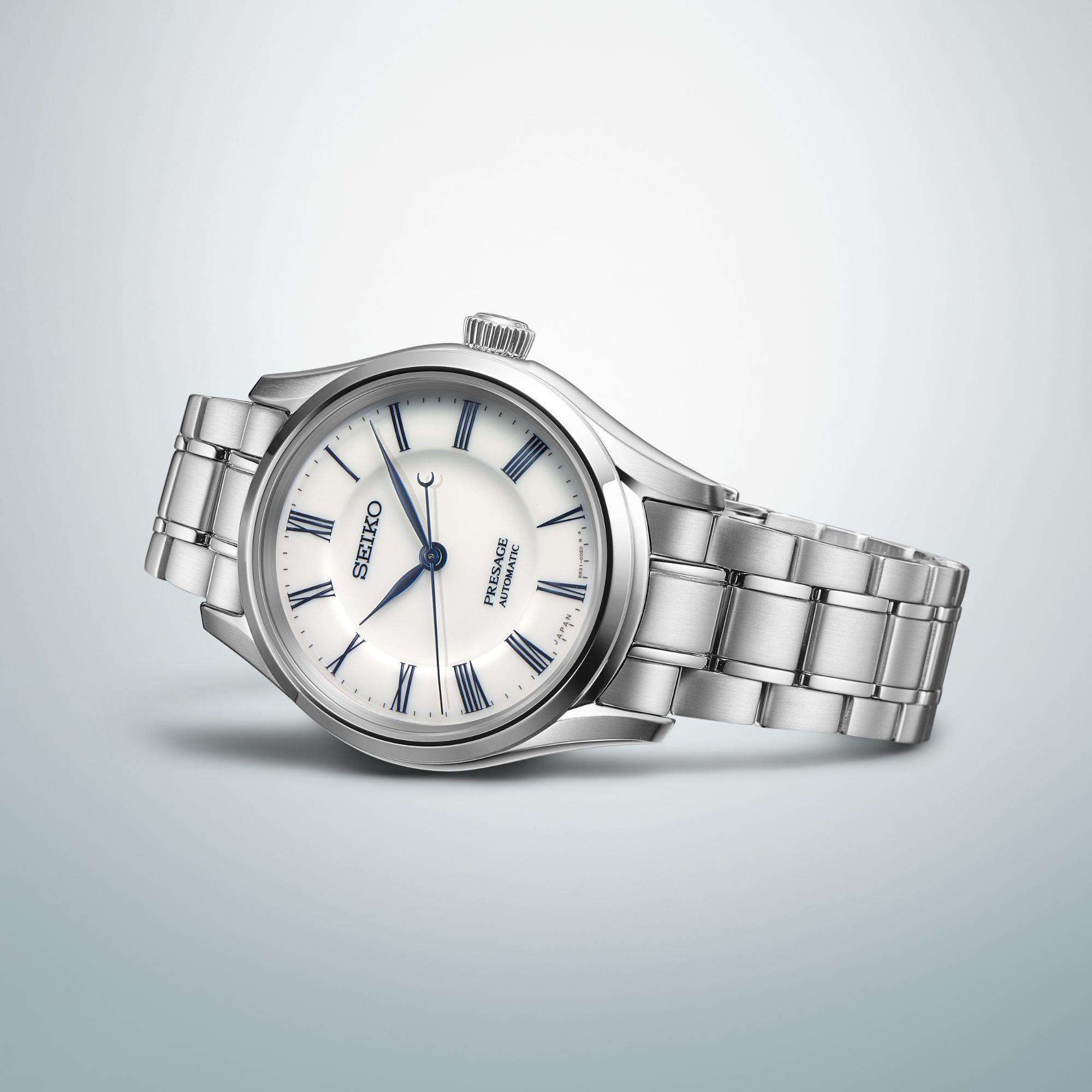 Seiko Presage "Hakuji" Arita Porzellan Zifferblatt Edelstahl Armband Herren Uhr SPB293J1
