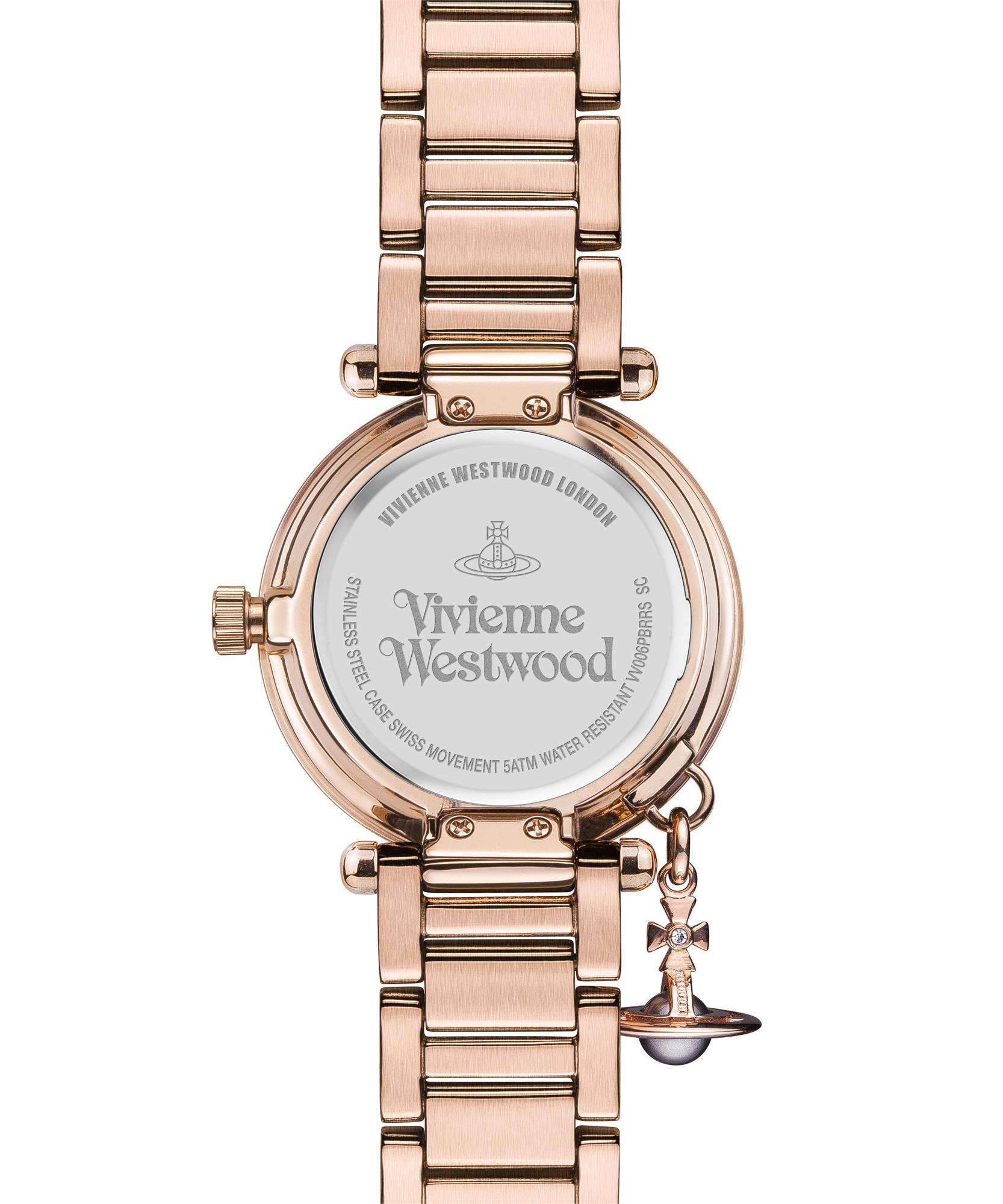 Viivienne Westwood Mother Orb Braunes Zifferblatt Stahlarmband Damen Uhr VV006PBRRS