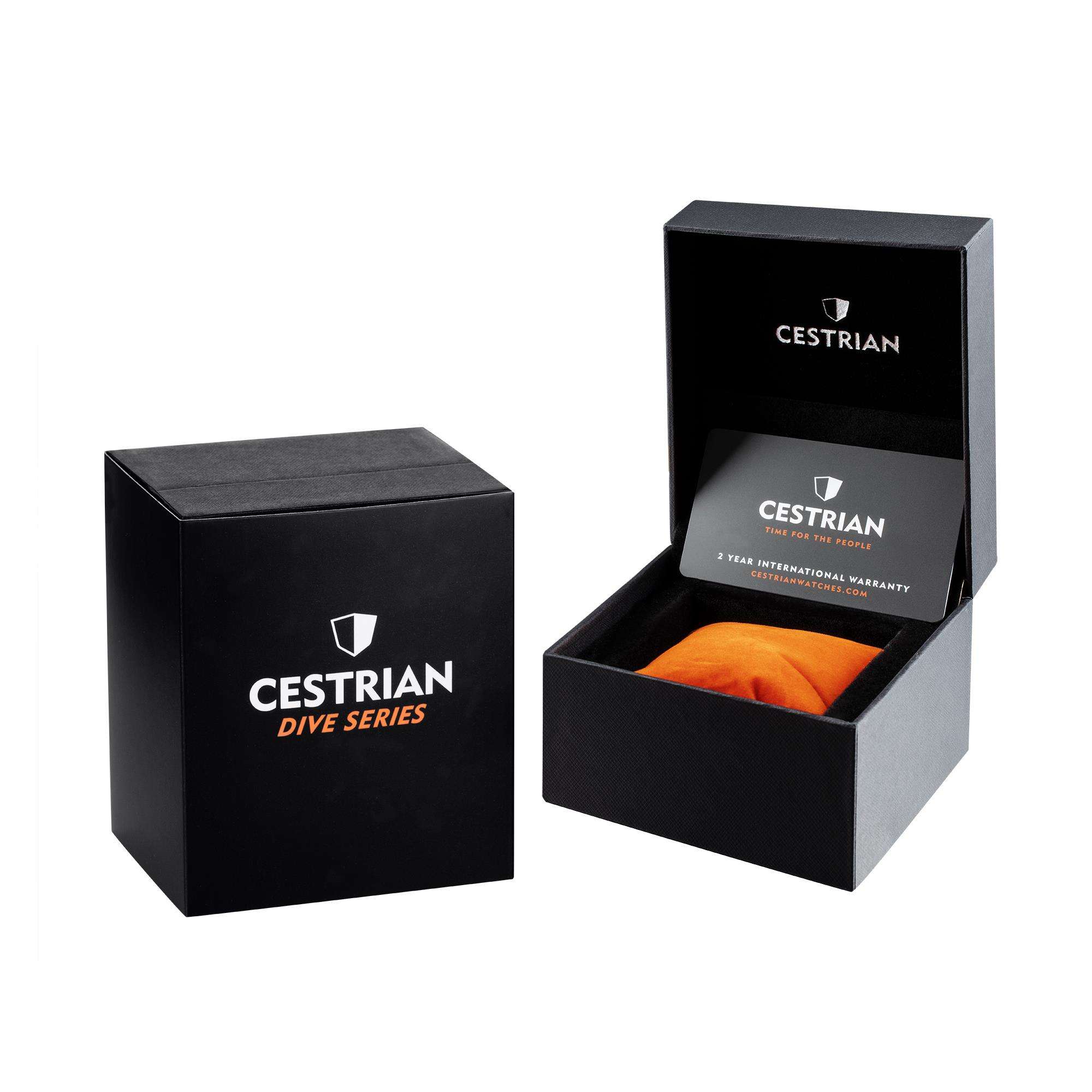 Cestrian Dive Series Schwarzes Zifferblatt Grüner Keramikrings Edelstahlarmband Automatische Herrenarmbanduhr CD111B0773V1