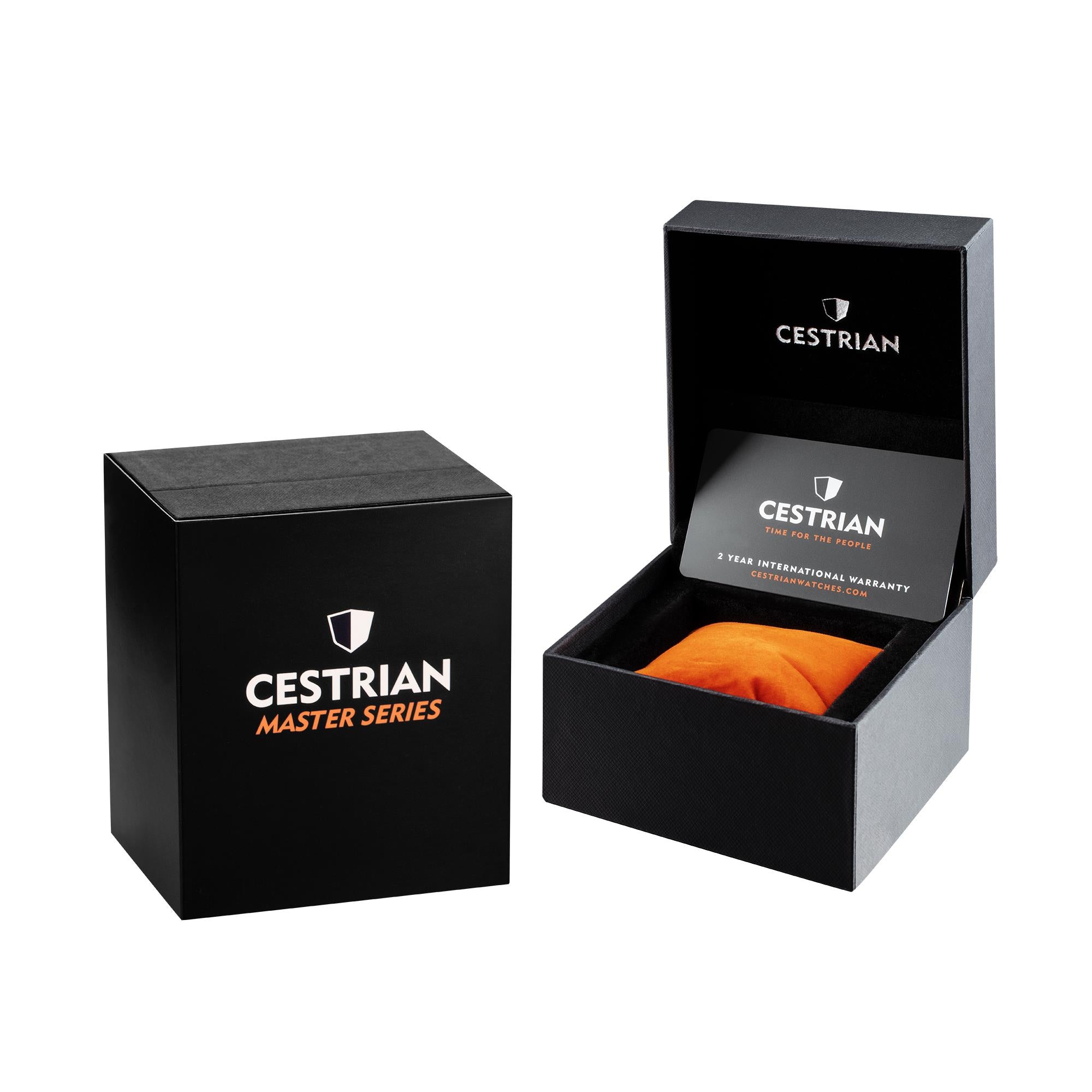 Cestrian Master Series V2 White Dial Steel Bracelet Automatic Men's Watch CM011B0660