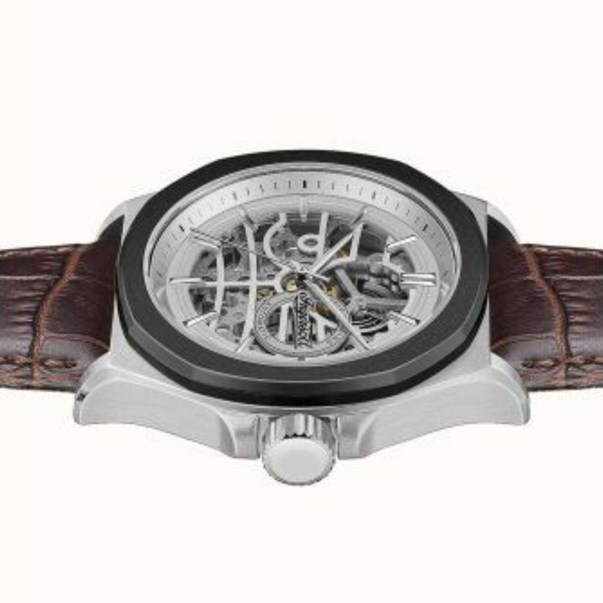 Ingersoll 1892 The Orville Automatische Weiße Zifferblatt Lederarmband Herrenarmbanduhr I09307
