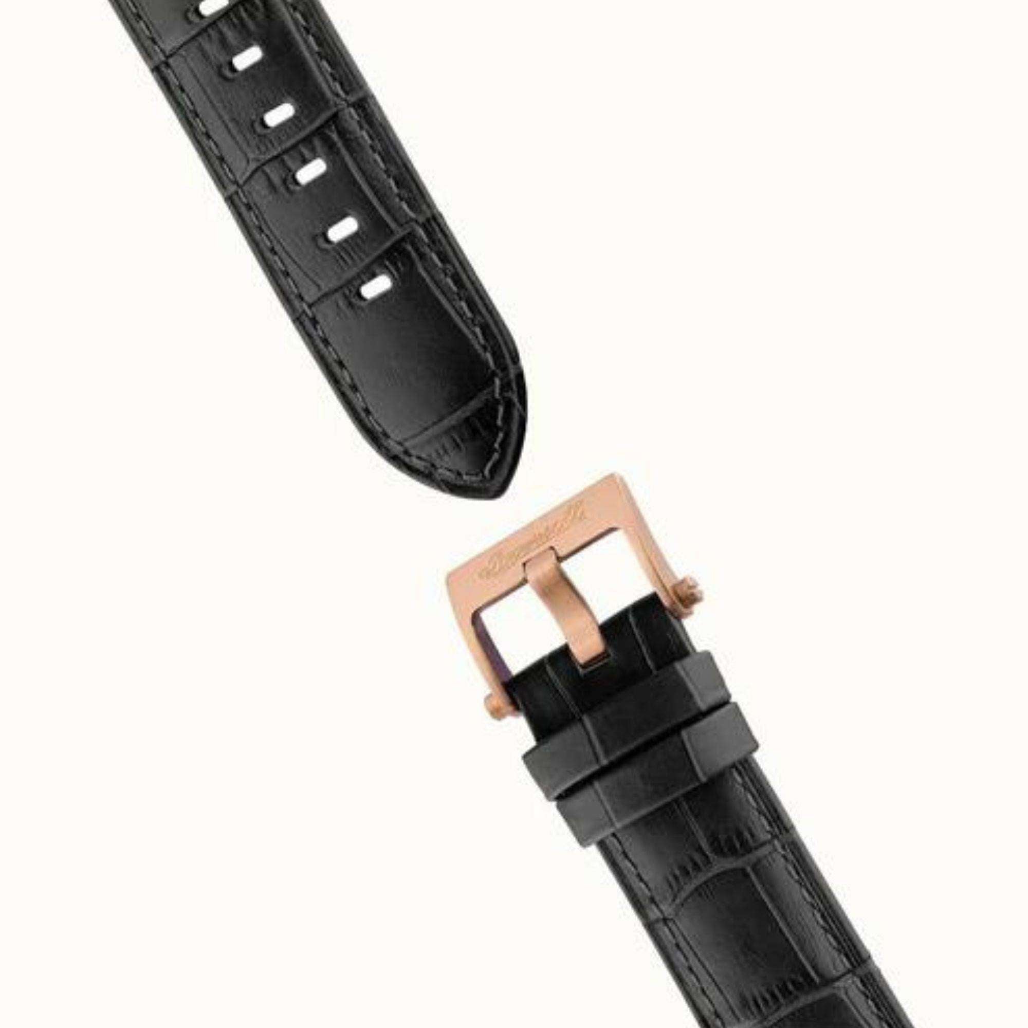 Ingersoll 1892 The Shelby Automatische Herrenarmbanduhr mit Grauem Zifferblatt und Schwarzem Lederarmband - I12002