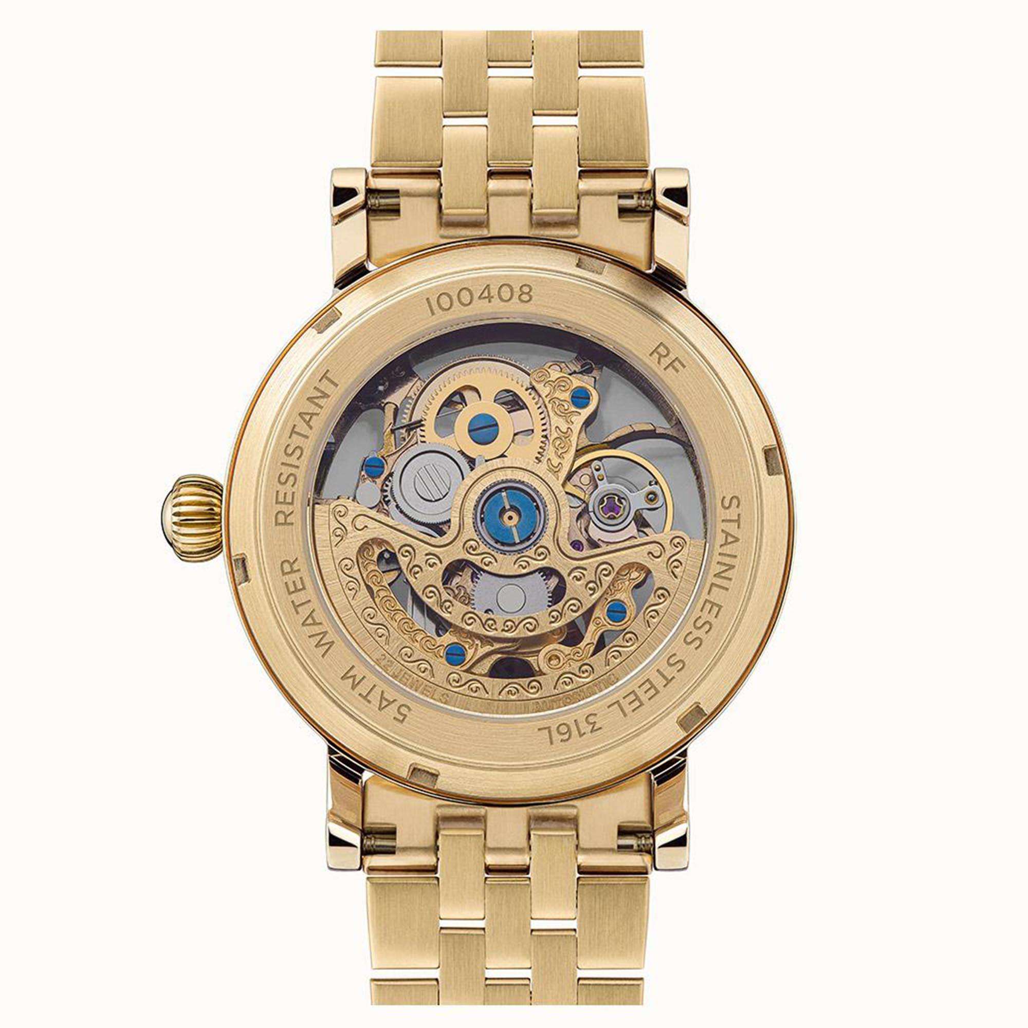 Ingersoll 1892 The Herald Automatische Uhr mit Blassgoldenem Zifferblatt und Gold Edelstahlarmband I00408