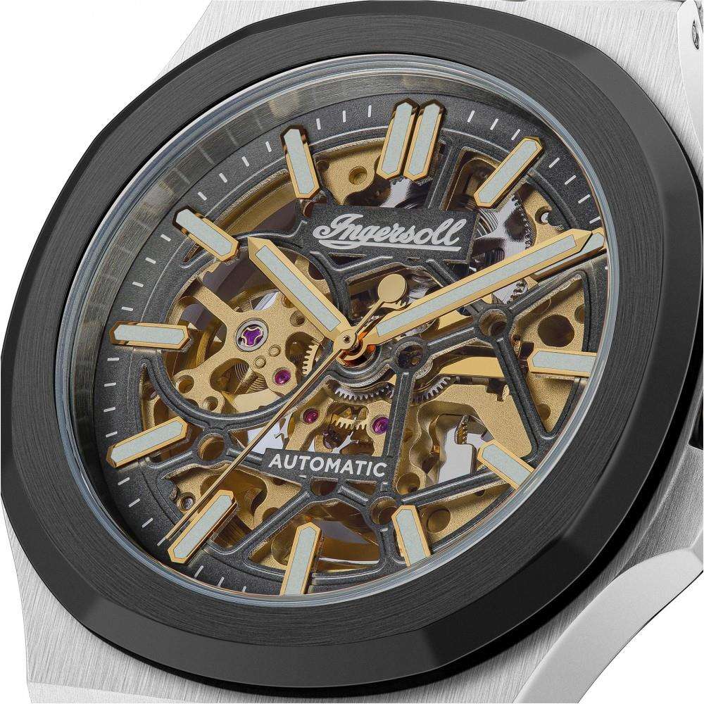 Ingersoll 1892 The Catalina Automatische Graues Zifferblatt Zweifarbiges Edelstahlarmband Herrenarmbanduhr I12504
