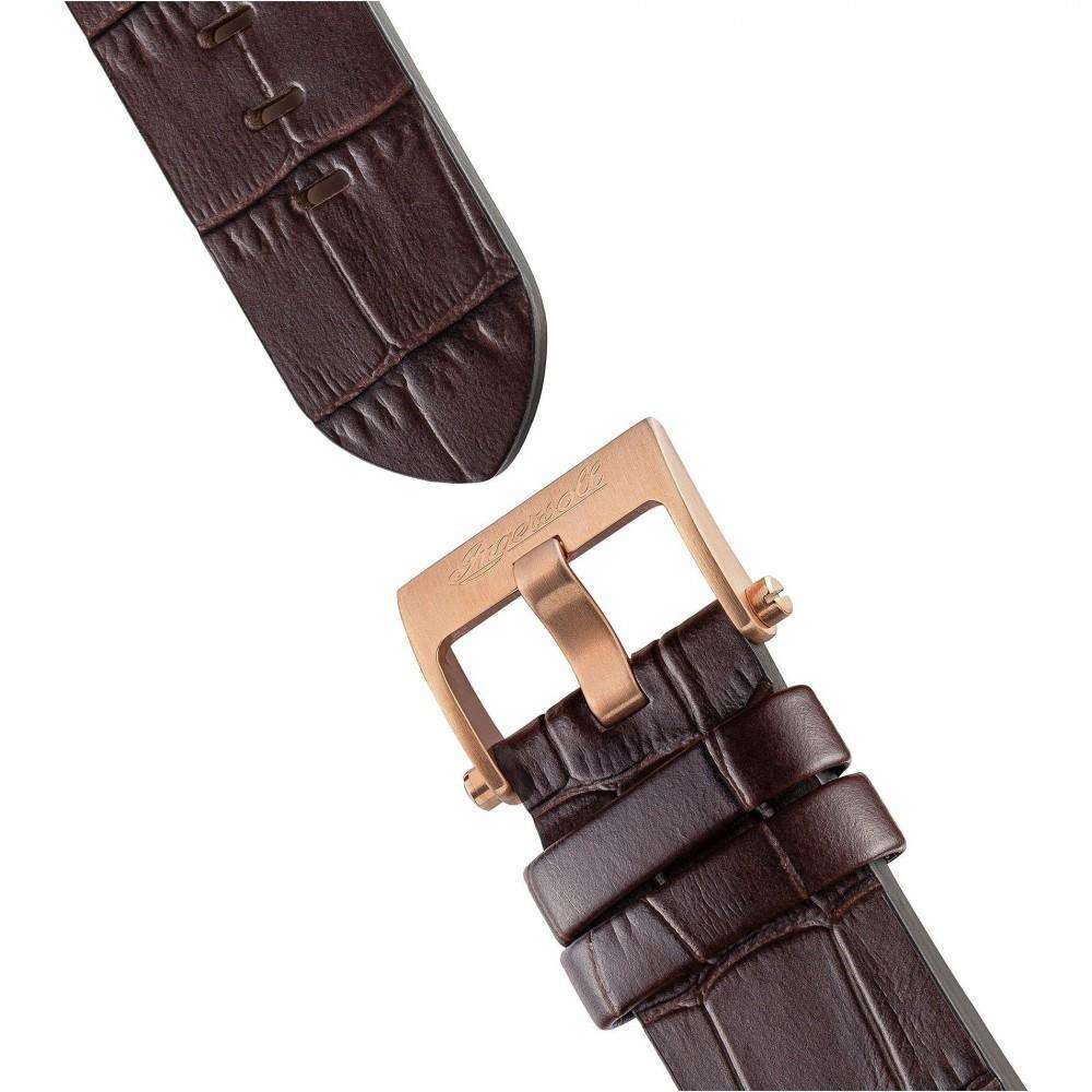 Ingersoll 1892 The Broadway Automatic Men's Watch with White Dial and Brown Leather Strap I12904