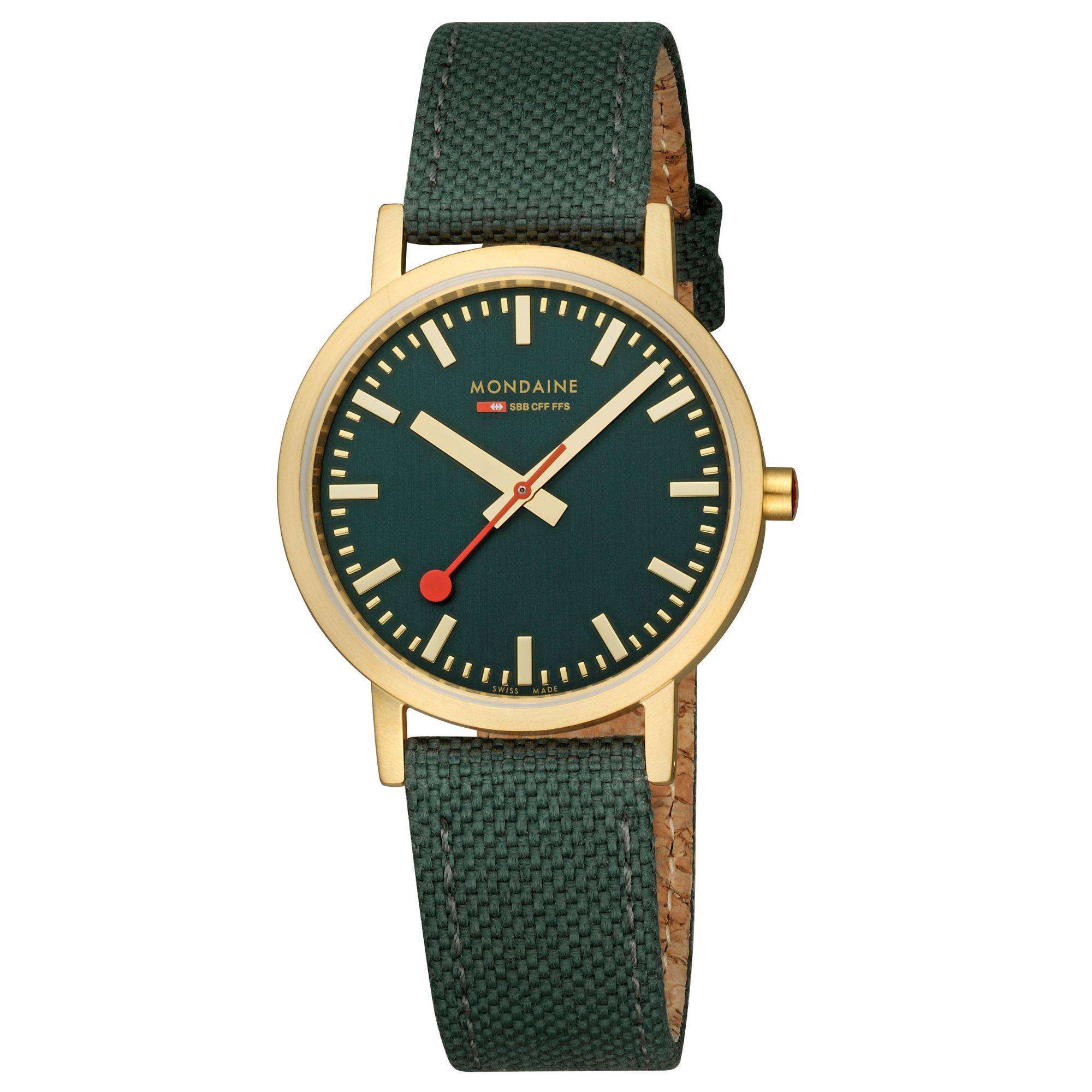 Mondaine Classic Uhr mit Waldgrünem Zifferblatt A660.30314.60SBS