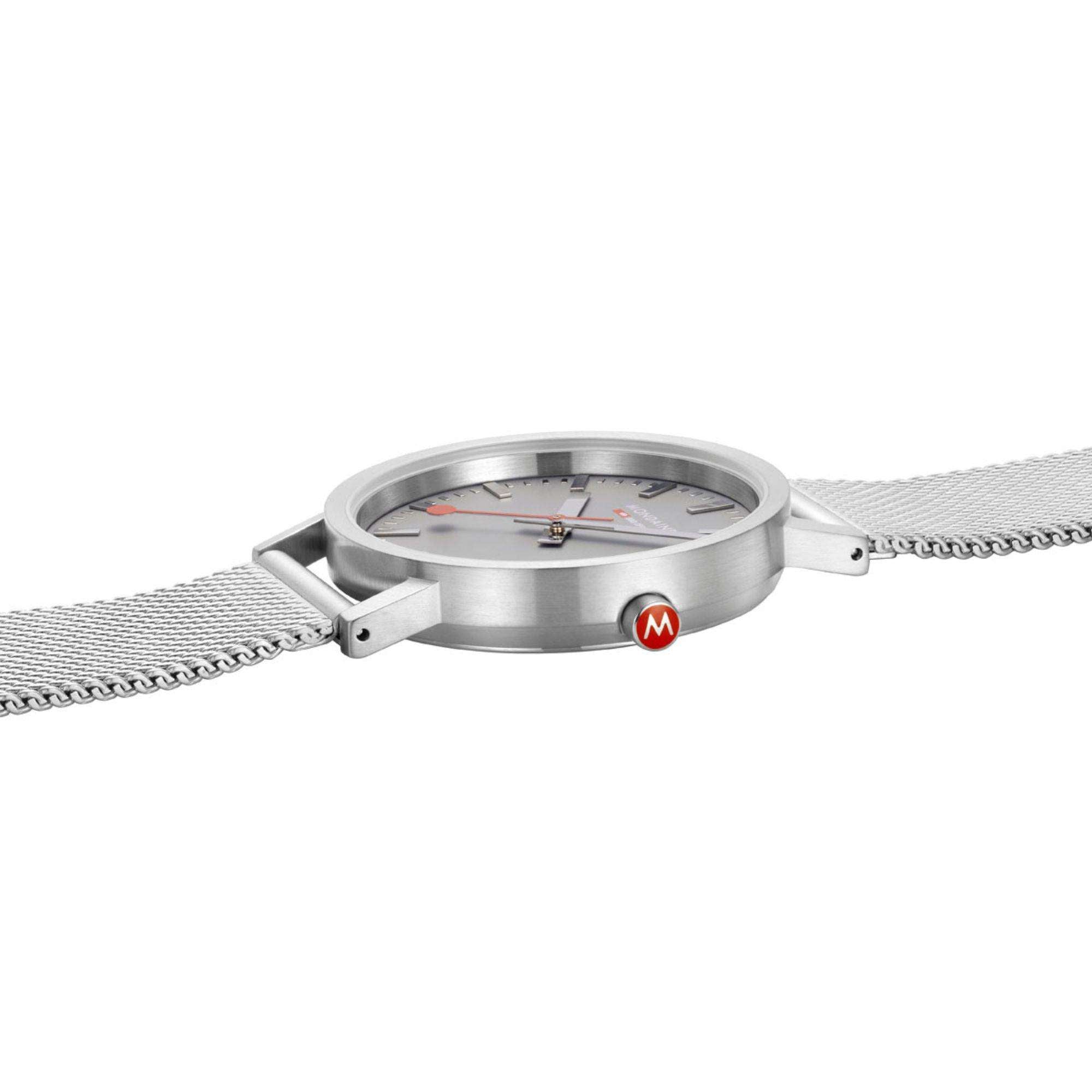 Mondaine Classic Good Gray Dial Steel Mesh Bracelet Watch A660.30314.80SBJ