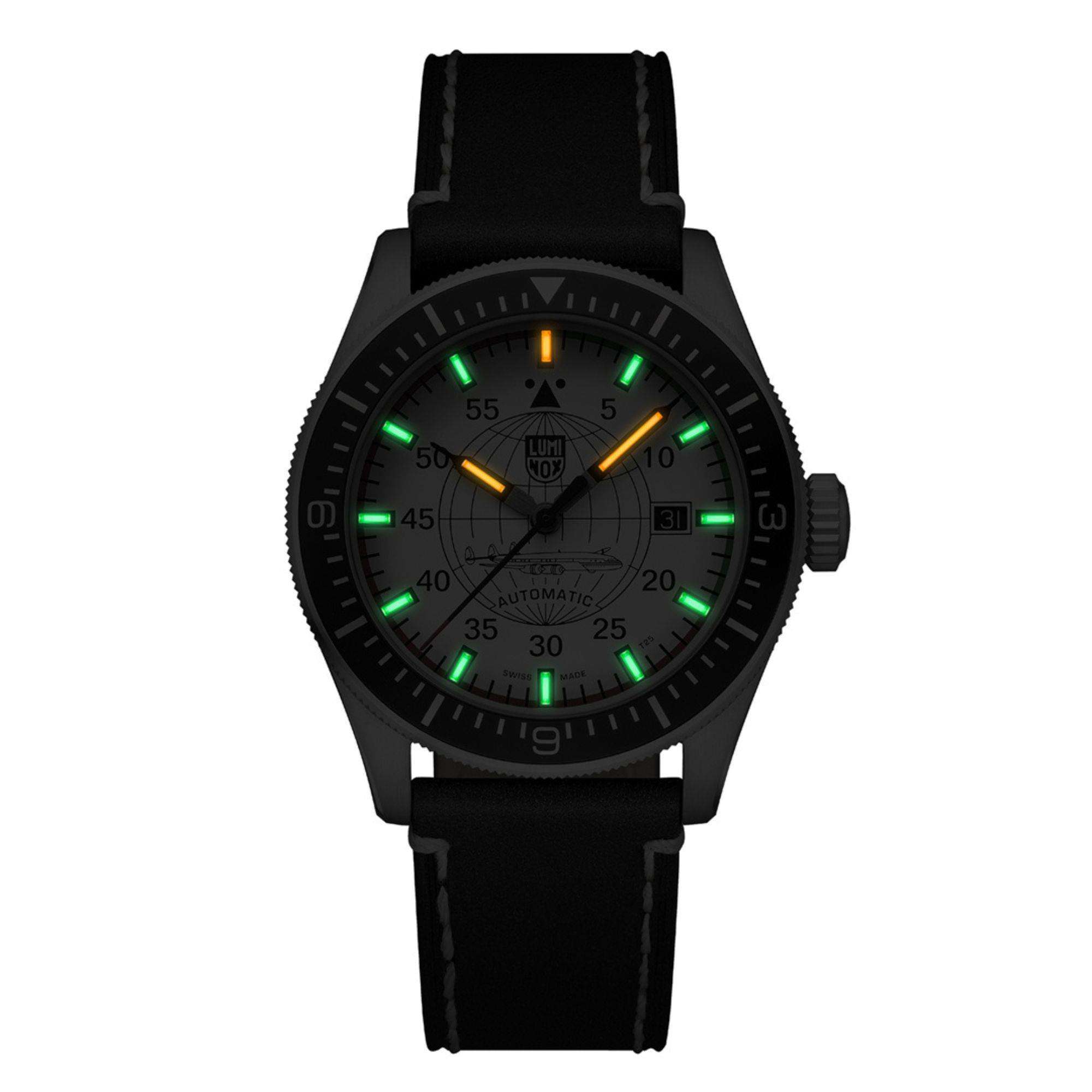 Luminox Constellation Creme Zifferblatt Braunes Lederarmband Herren Uhr XA.9607