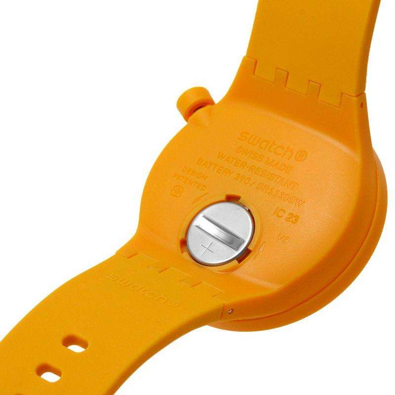 Swatch Frisches Orange Skelett Zifferblatt & Orange Armband Uhr SB01O101
