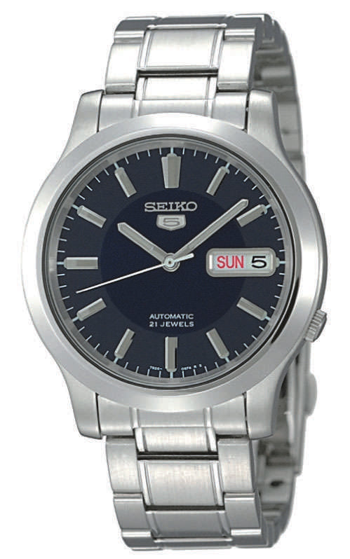 Seiko 5 Classic Automatik Blaues Zifferblatt Stahlarmband Herren Uhr SNK793K1