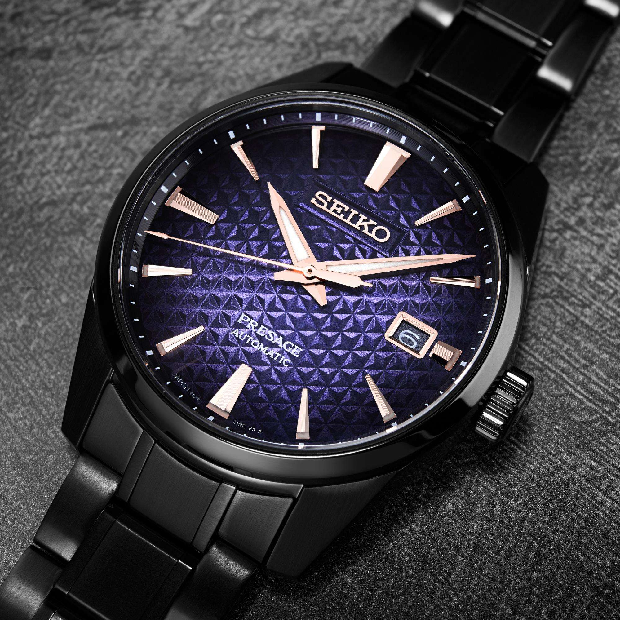 Seiko Presage Sharp Edged "Akebono" Limited Edition Blaues Zifferblatt Herren Uhr SPB363J1