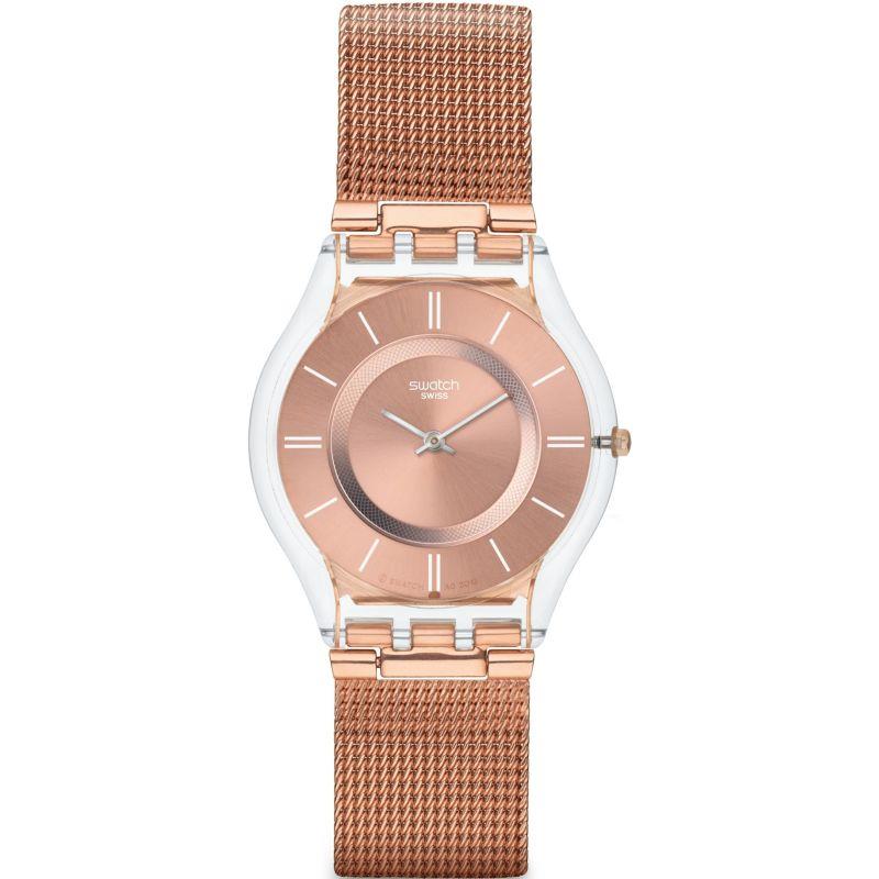 Hello Darling Skin Quarz Roségold Zifferblatt Edelstahlarmband Damen Uhr SFP115M