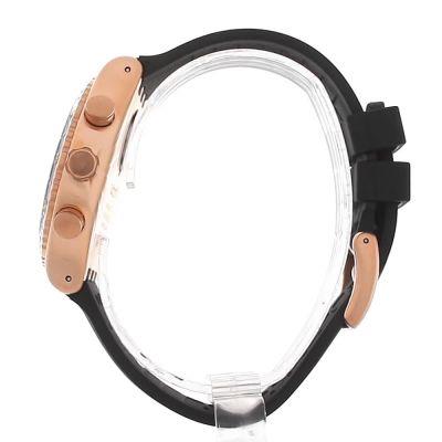 Swatch Stain Sheen Black Dial Black Rubber Strap Watch YVG410