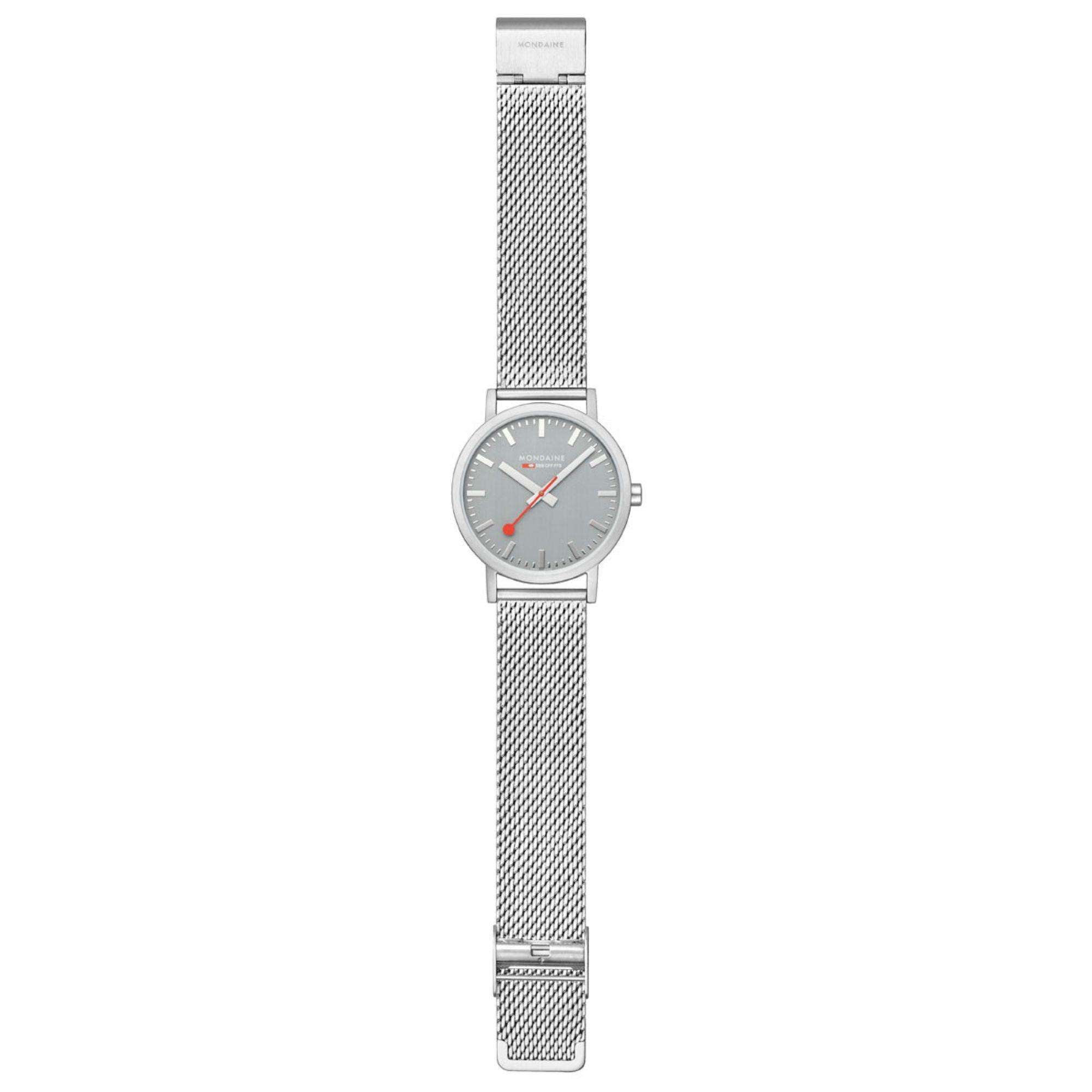 Mondaine Classic Grey Dial Steel Mesh Bracelet Watch A660.30360.80SBJ
