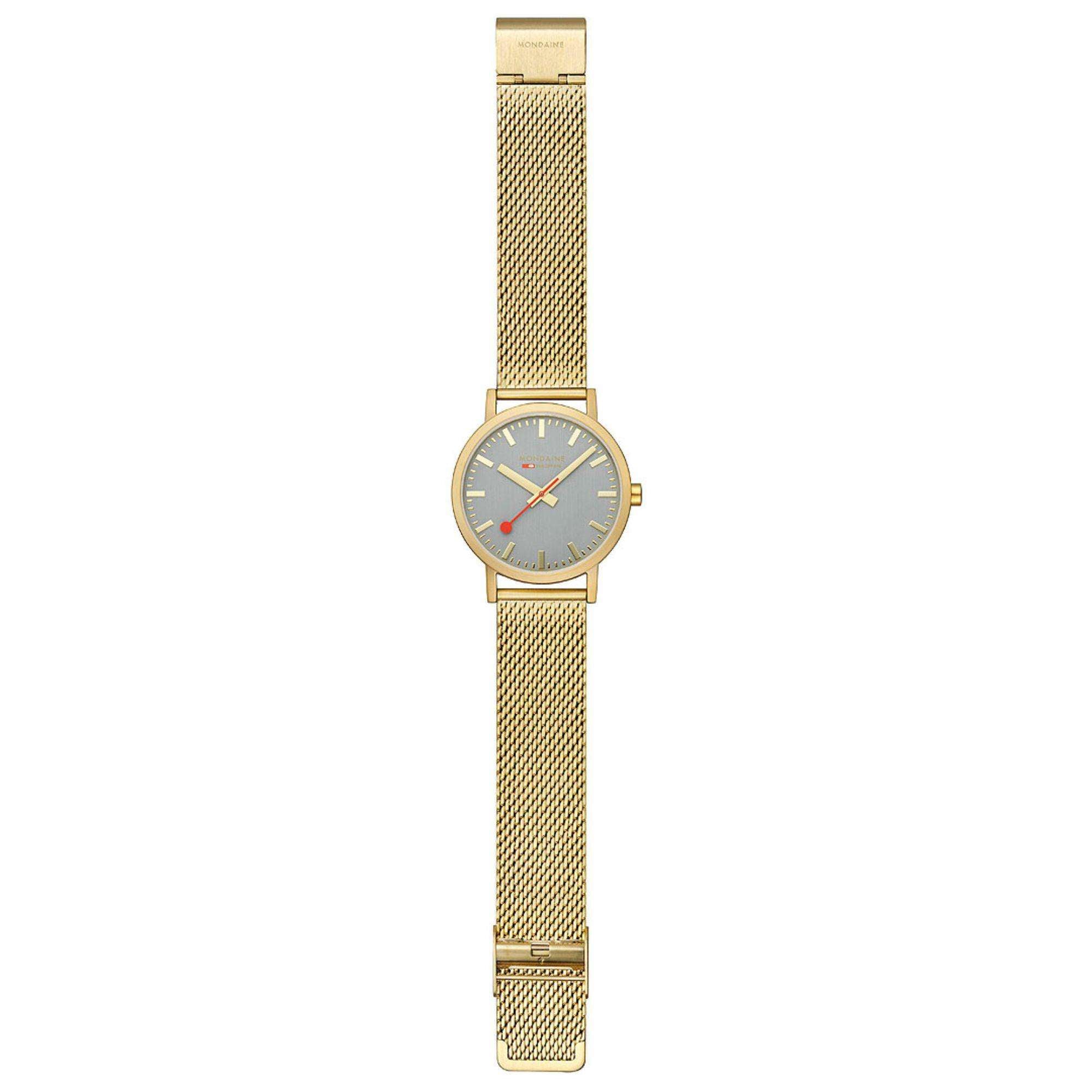 Mondaine Classic 40mm Grey Dial Steel Quartz Watch A660.30360.80SBM