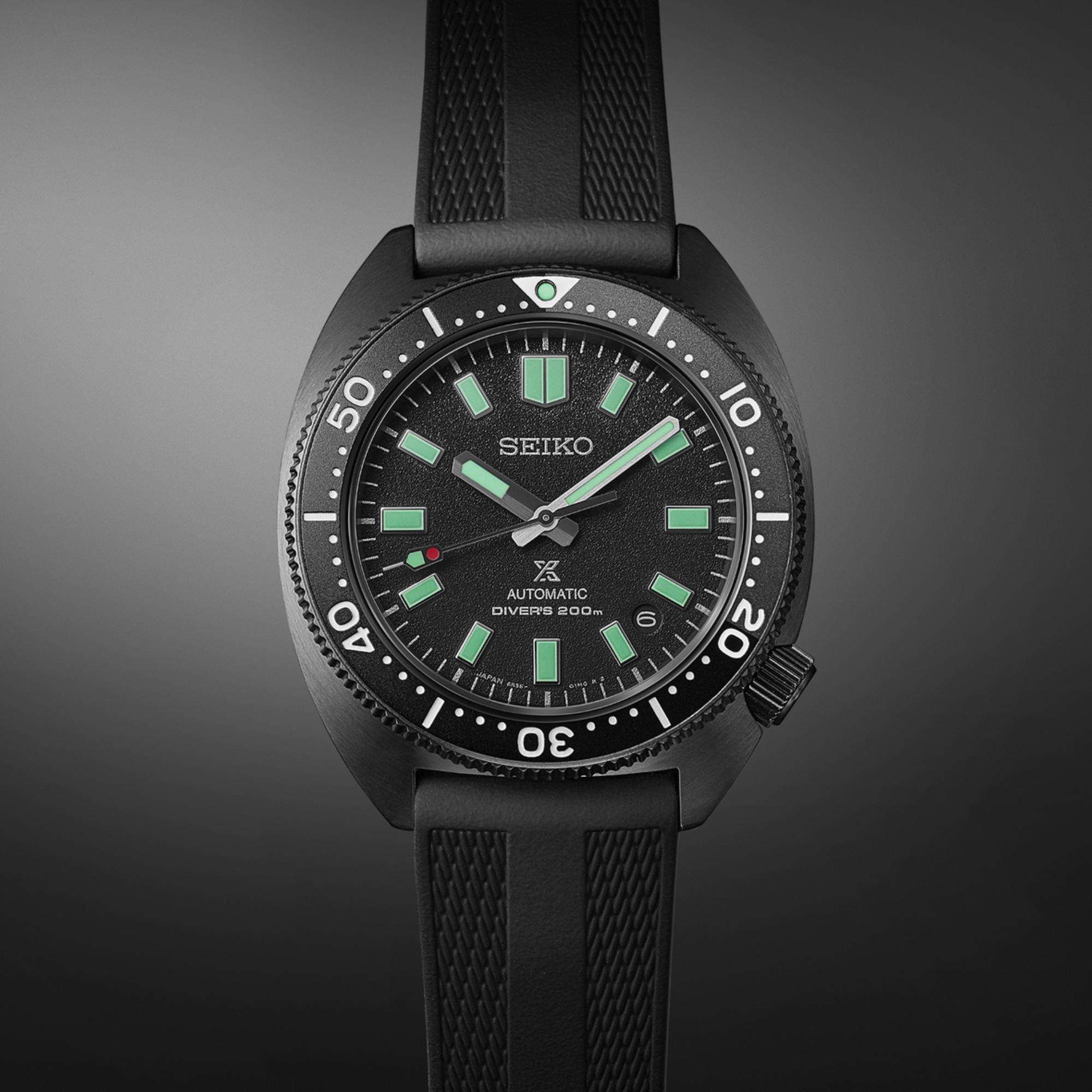 Seiko Prospex Black Series Night Turtle Automatik Schwarzes PVD Herren Uhr SPB335J1