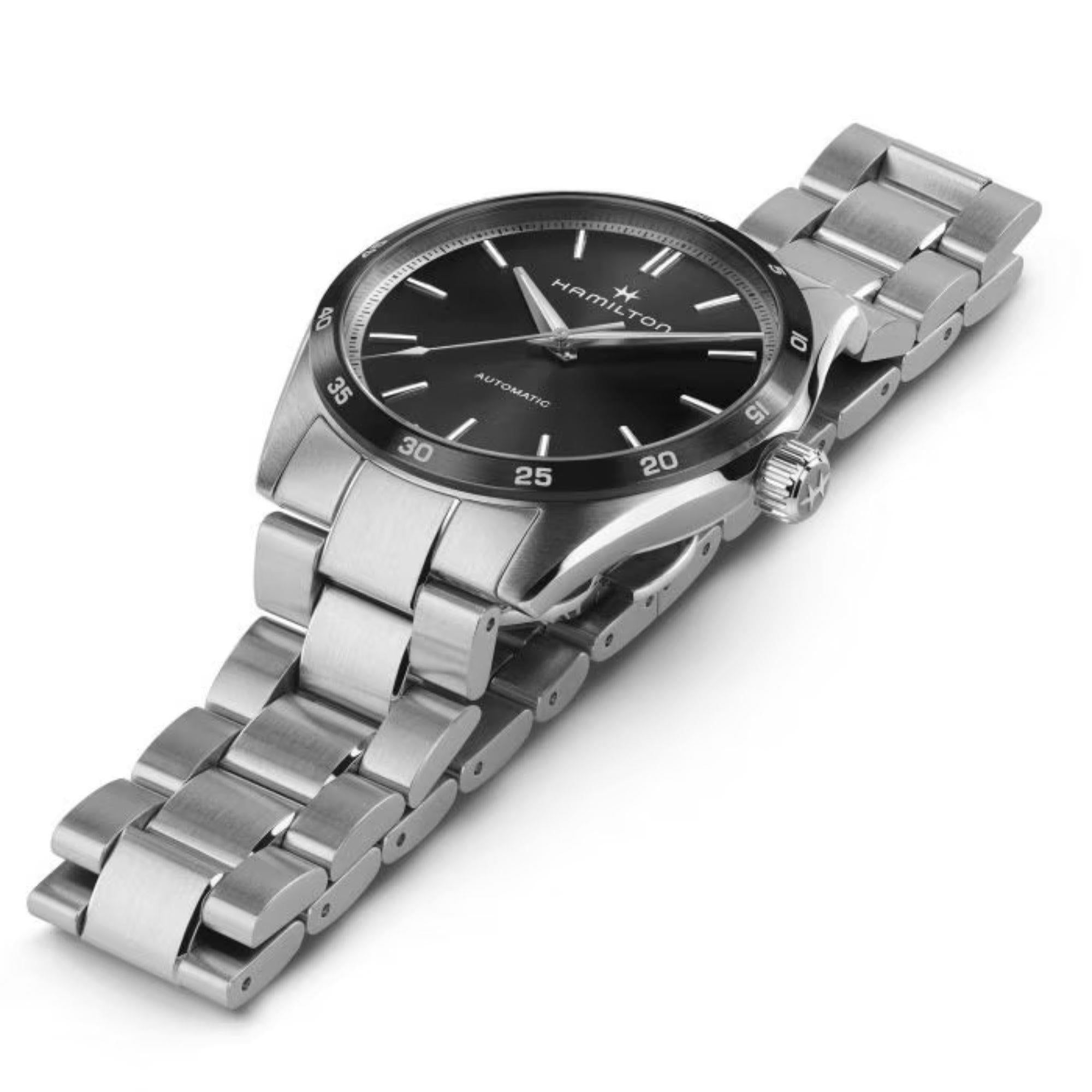 Hamilton Jazzmaster 38mm Black Dial Steel Mens Automatic Watch H36205130