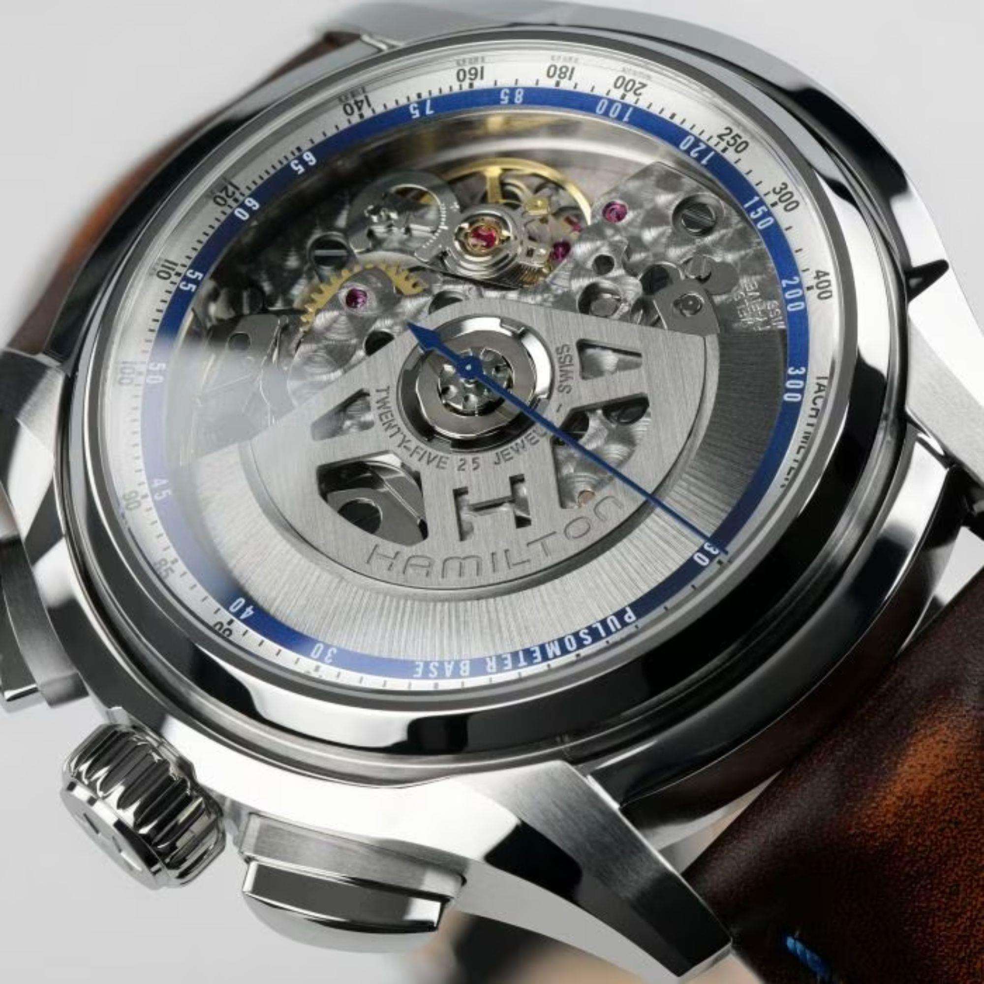 Hamilton Jazzmaster 44mm Face 2 Face III Limited Edition Silbernes Zifferblatt Leder Herren Automatik Uhr H32876550