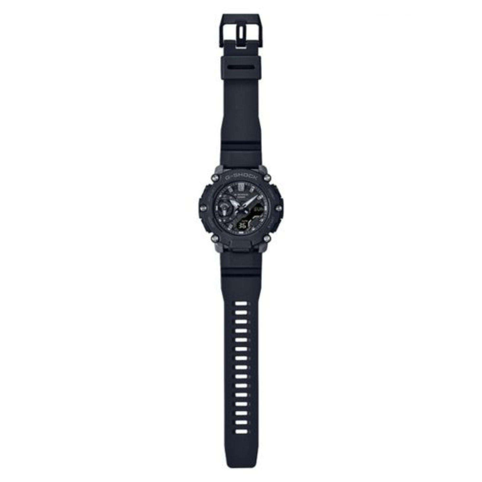 Casio G-Shock S2200 Monochrome Colour Series Black Dial Black Rubber Men's Watch GMA-S2200-1AER
