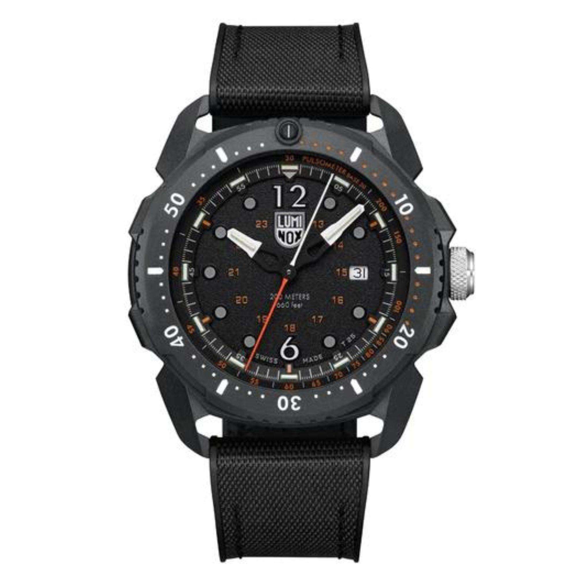 Luminox ICE SAR Arctic 1050 SERIE Schwarzes Zifferblatt mit schwarzem Gummiarmband