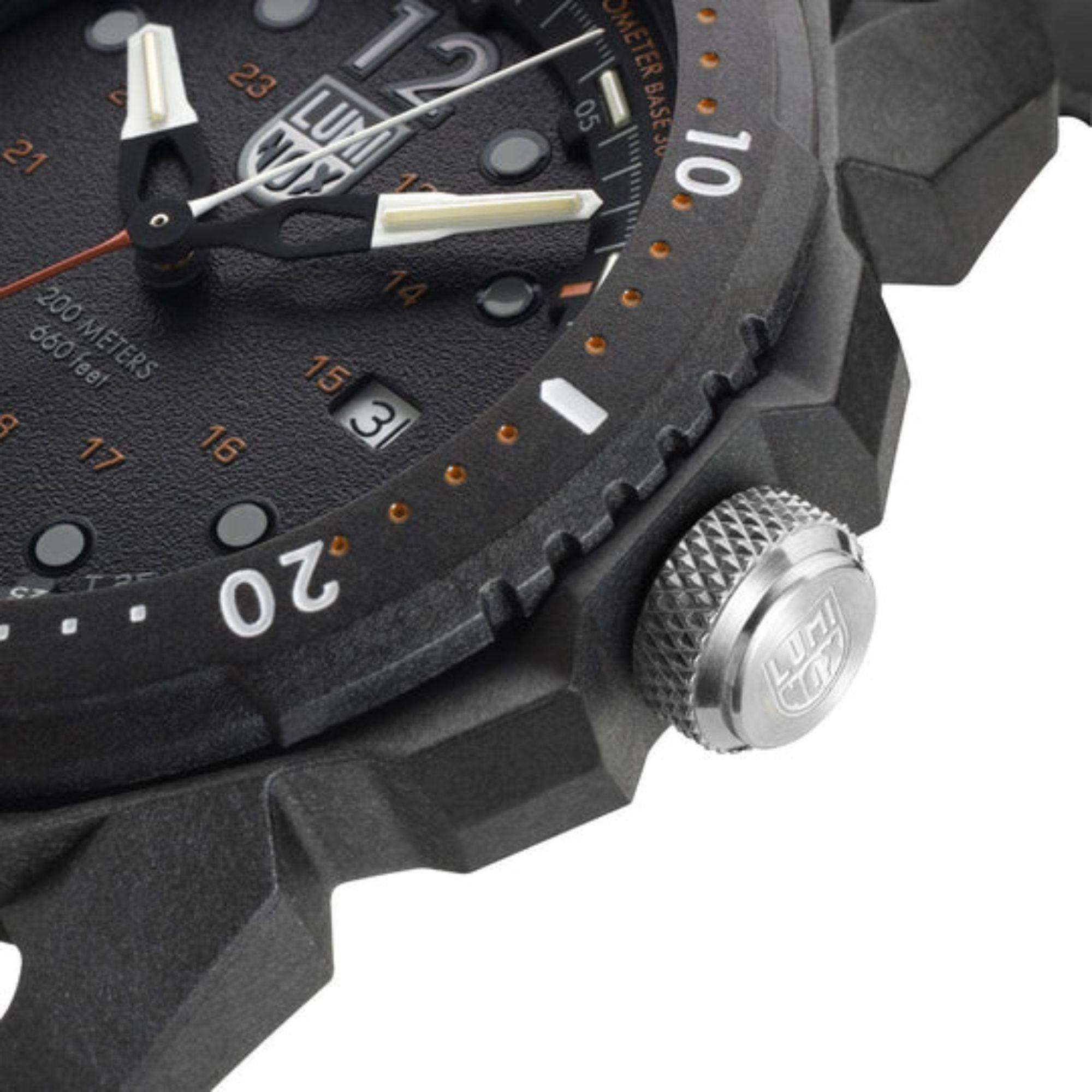 Luminox ICE SAR Arctic 1050 SERIE Schwarzes Zifferblatt mit schwarzem Gummiarmband