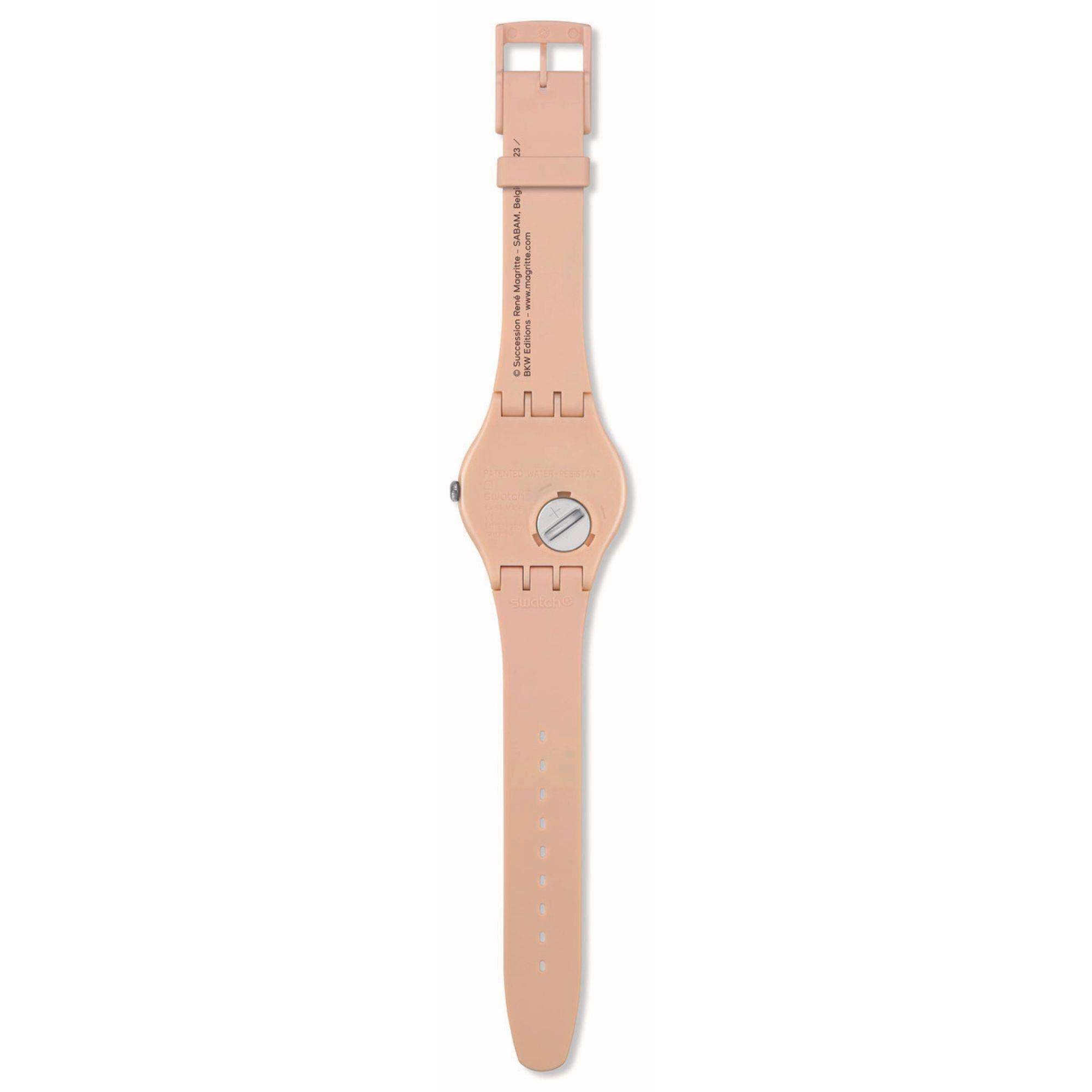 Swatch Art Journey La Trahison Des Images By Rene Magritte Silicon Strap Unisex Watch SO29Z124 - WatchNation