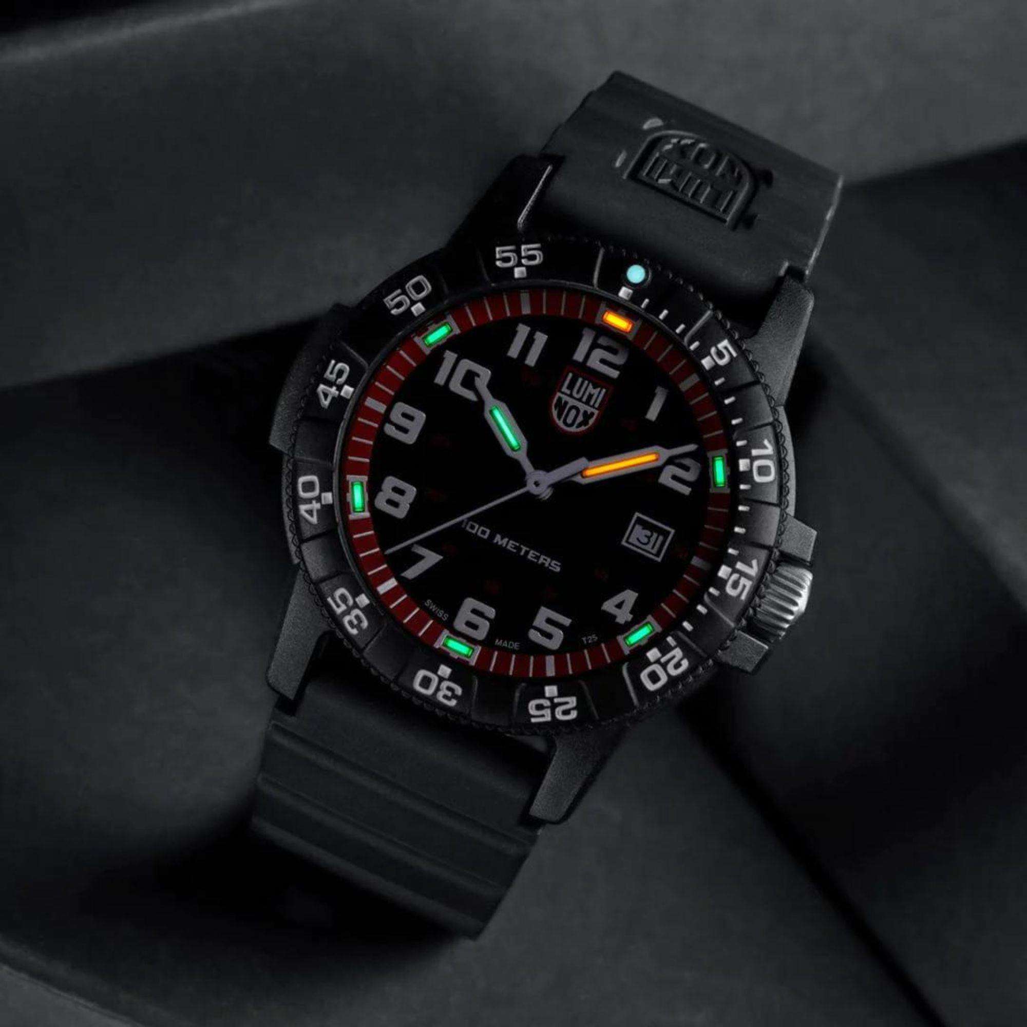 Luminox Leatherback Sea Turtle 44mm Black Dial Rubber Mens Quartz Watch XS.0335