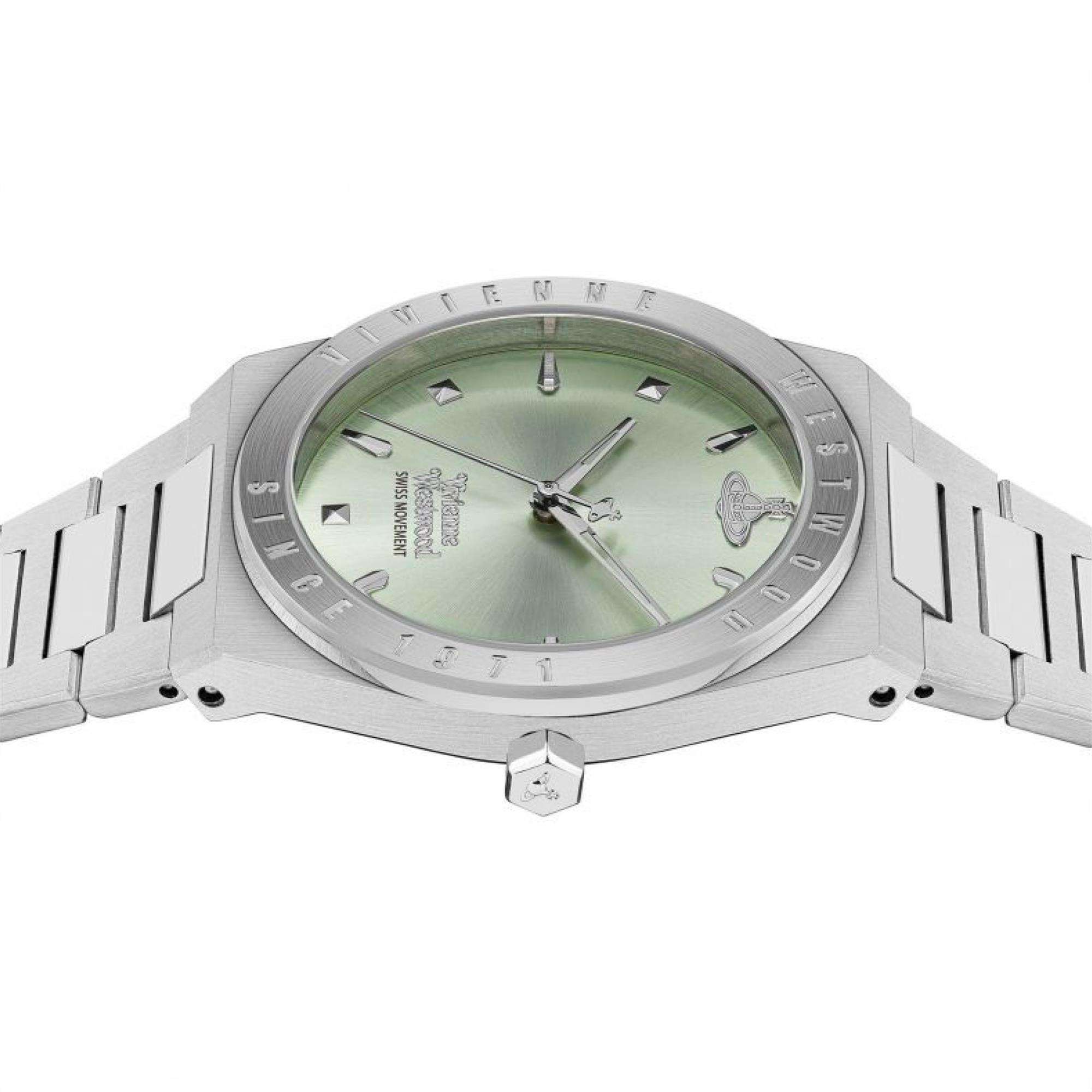 Vivienne Westwood Charterhouse Grünes Zifferblatt Stahlarmband Damen Uhr VV244PGRSL
