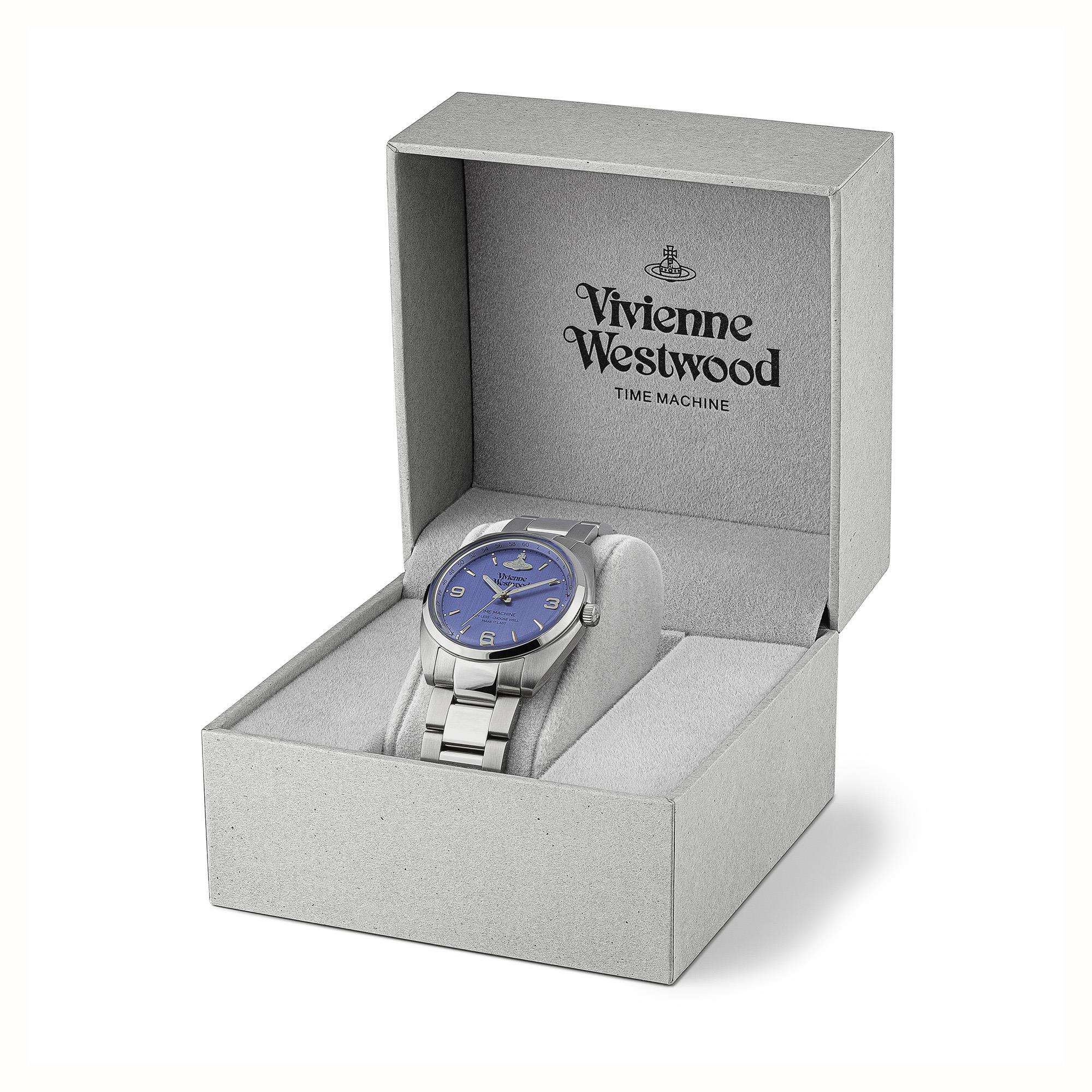 Vivienne Westwood Pennington Blaues Zifferblatt Stahlarmbanduhr VV274MBLSL