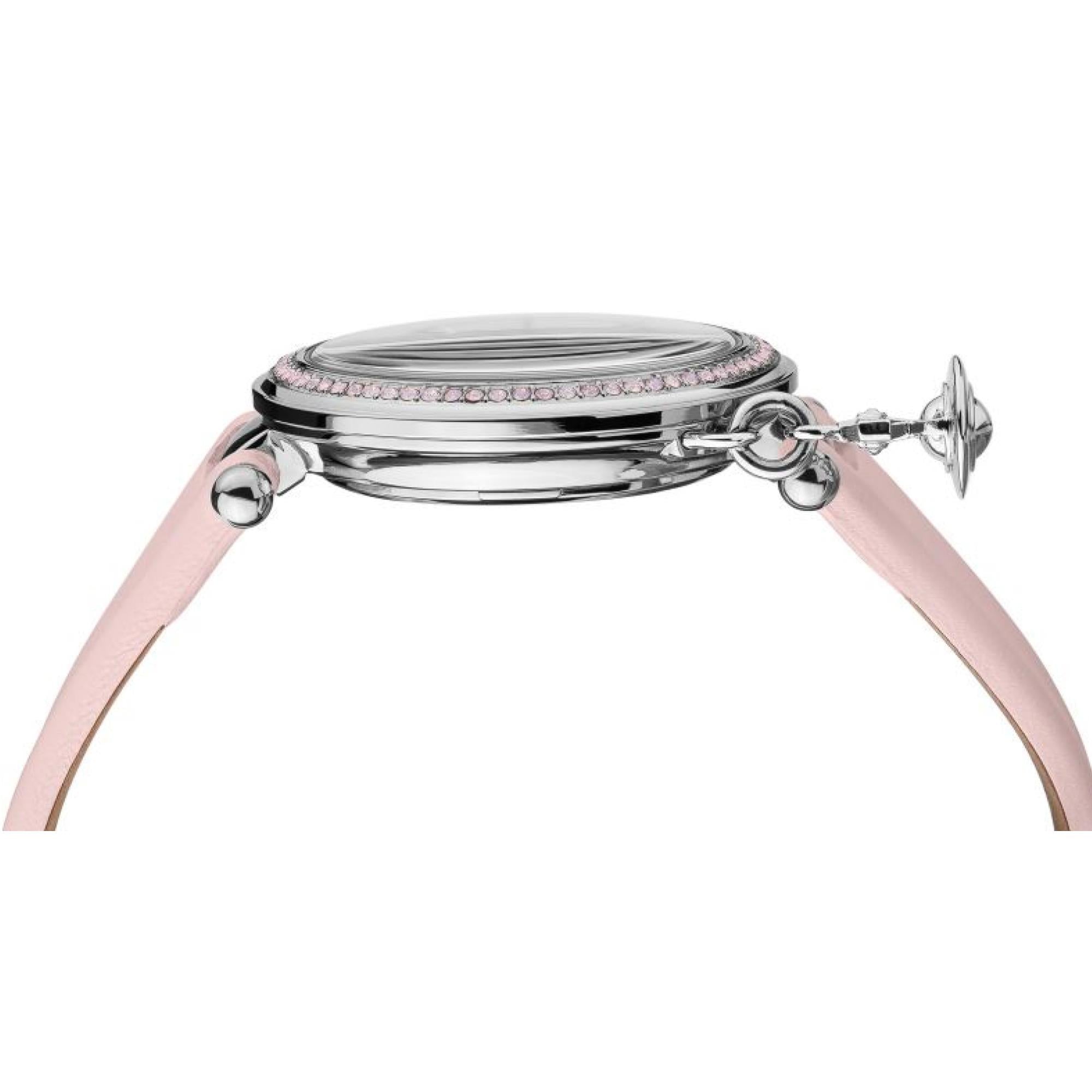 Vivienne Westwood Orb Quartz Silver Dial Leather Strap Ladies Watch VV006SLPK