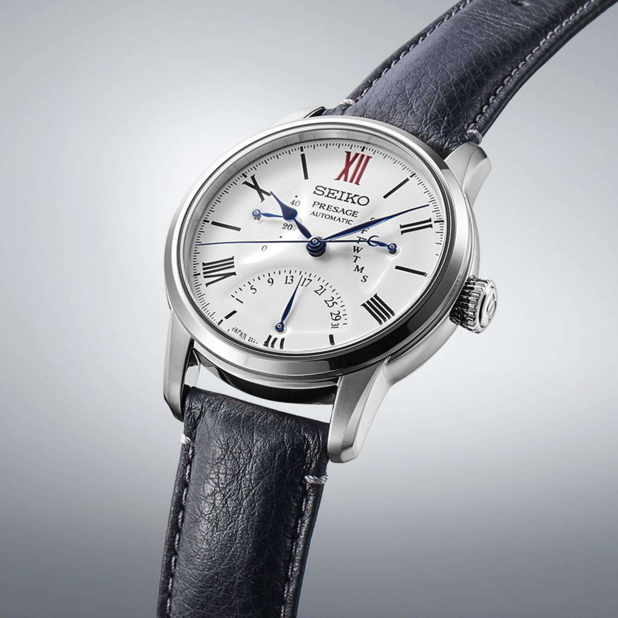 Seiko Presage "Laurel Enamel" 110. Jubiläums-Limited Edition Automatik Weißes Zifferblatt Herren Uhr SPB393J1