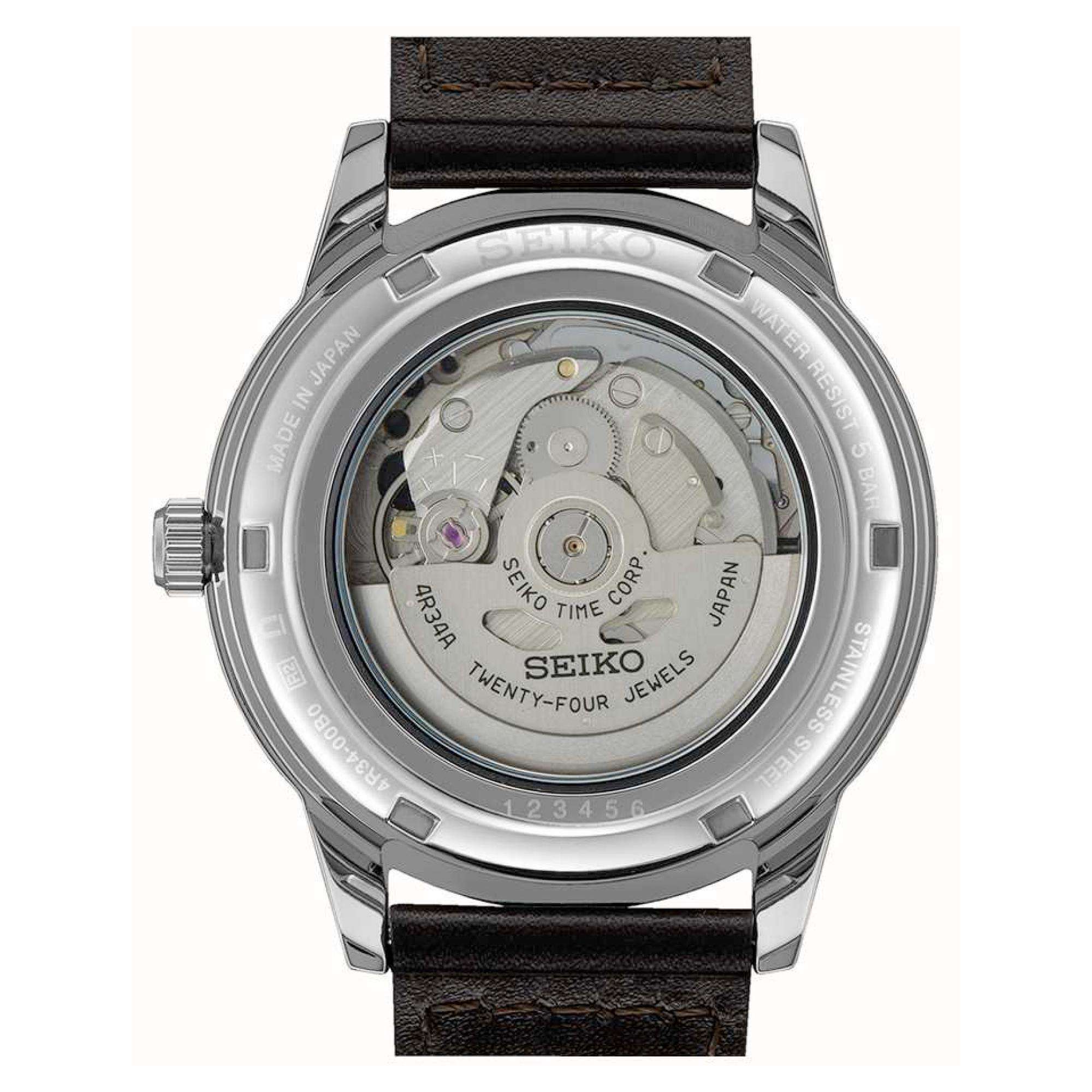 Seiko Presage ‘Fume’ Stil 60er Road Trip GMT Automatik Braunes Zifferblatt Herren Uhr SSK013J1