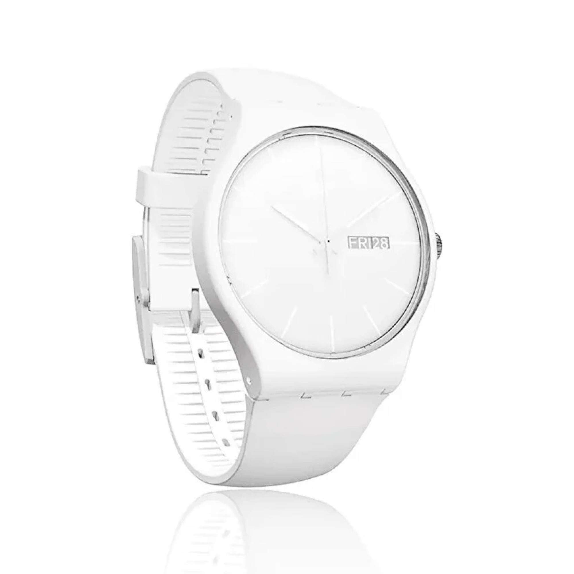 Swatch New Gent 'White Rebel Again' Quarz Uhr SO29W704