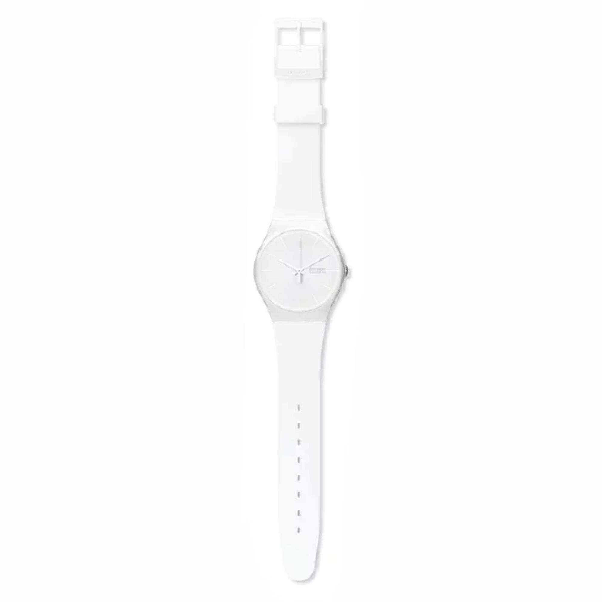 Swatch New Gent 'White Rebel Again' Quarz Uhr SO29W704