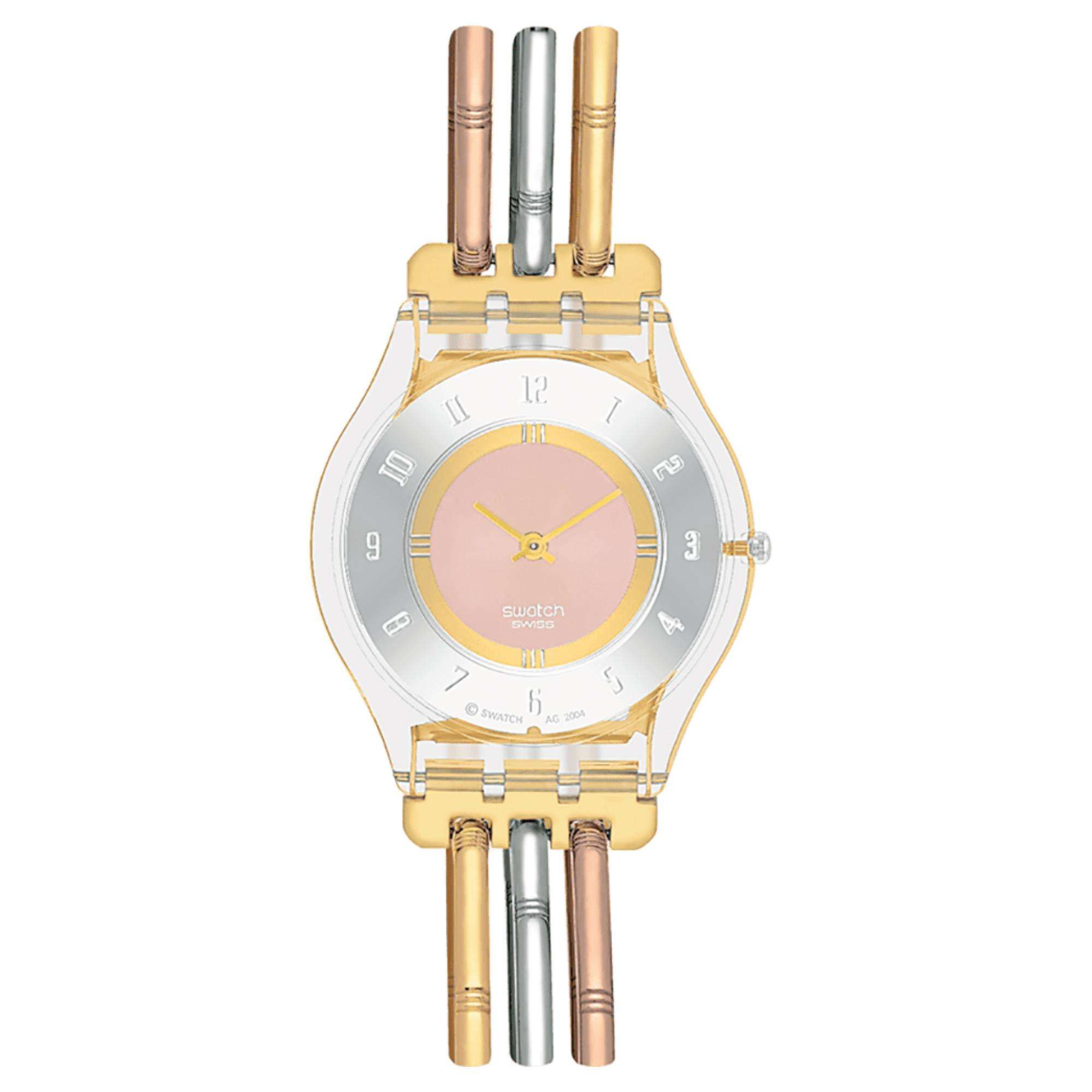 Swatch Skin Class 'Tri-Gold Again' Quarz Damen Uhr SS08K101A