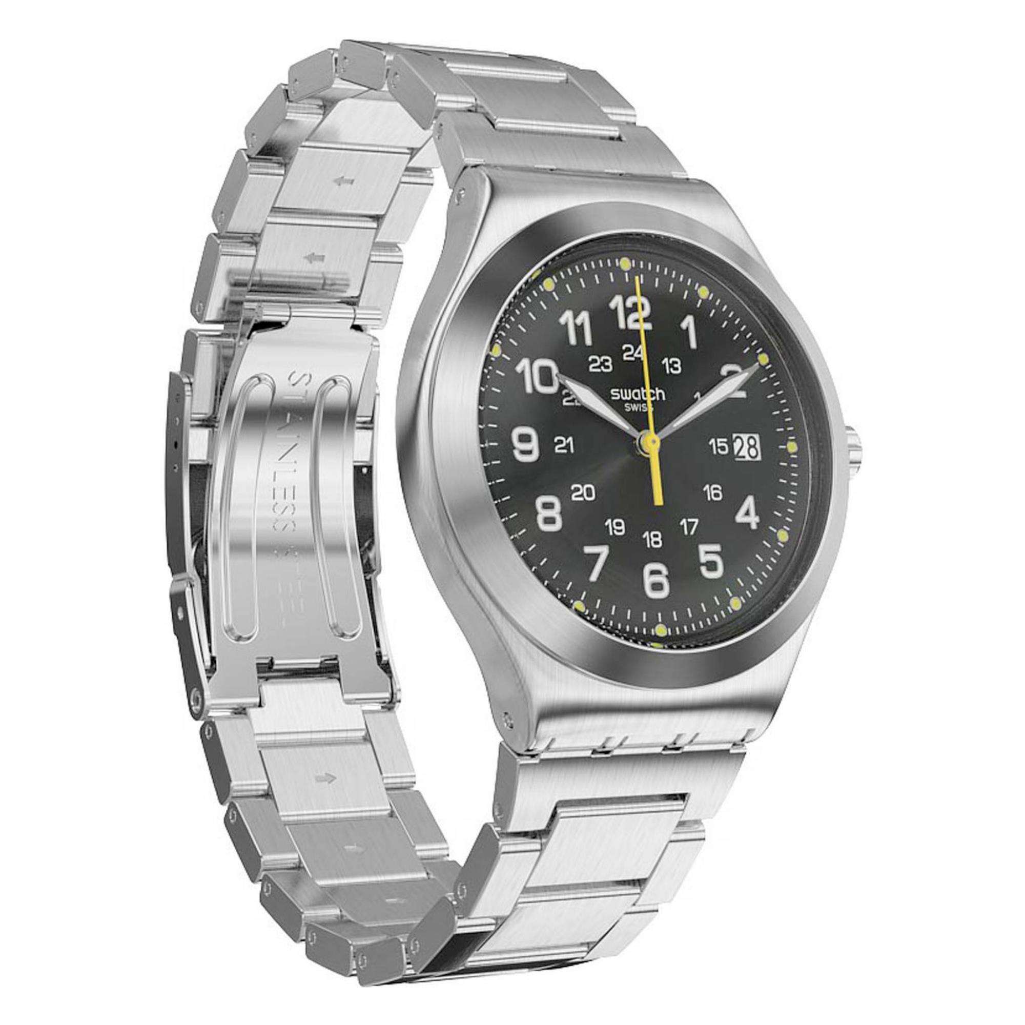 Swatch Irony Big Classic 'Happy Joe Lime Again' Quartz Black Dial Watch YWS439GC