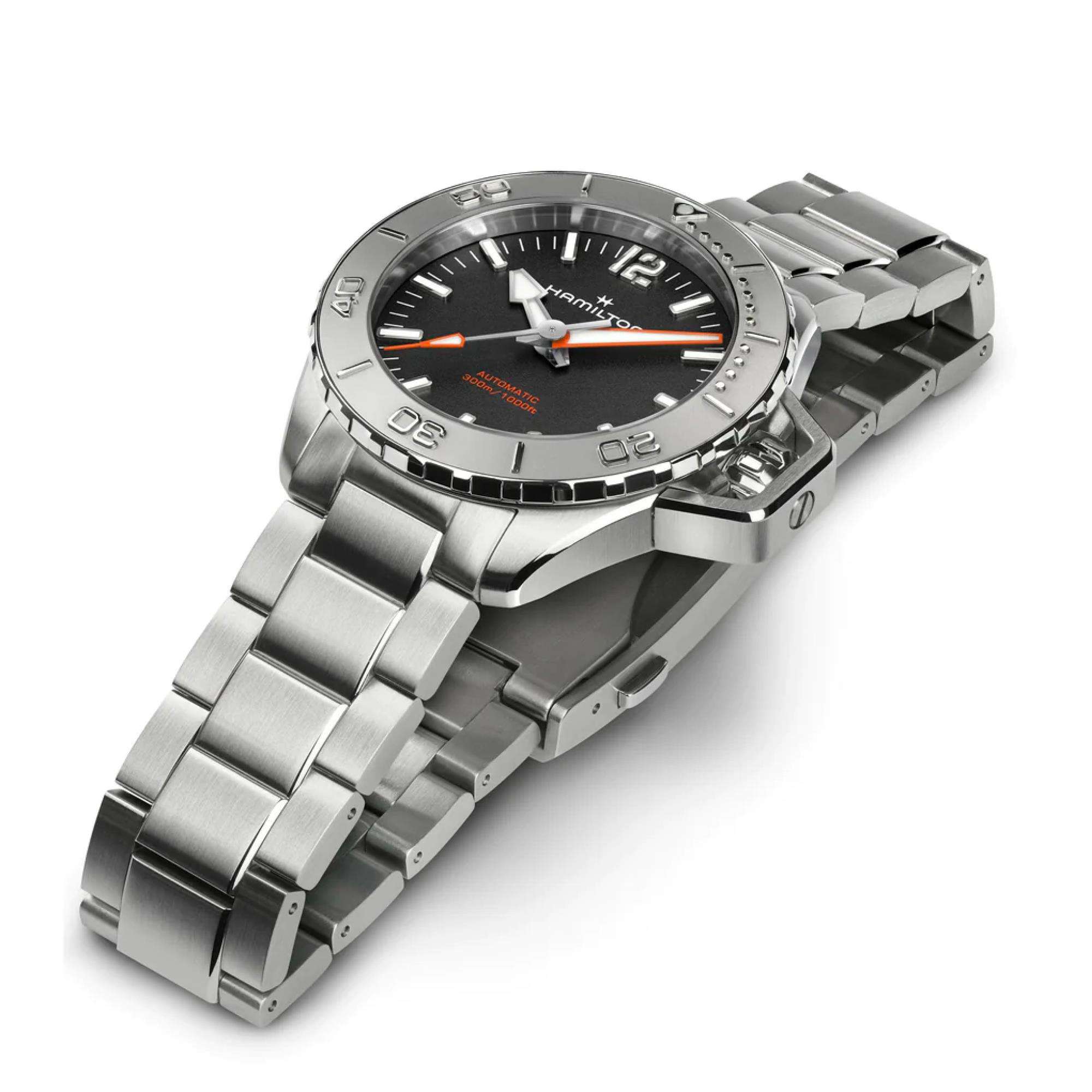 Hamilton Khaki Navy 41mm Black Dial Steel Mens Automatic Watch H77485130