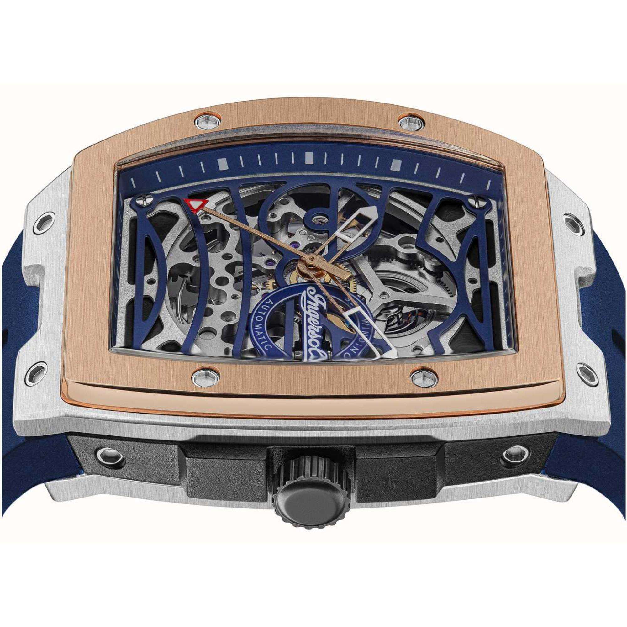 Ingersoll The Challenger 1892 Automatic Blue Dial and Blue PU Strap Men's Watch I12304