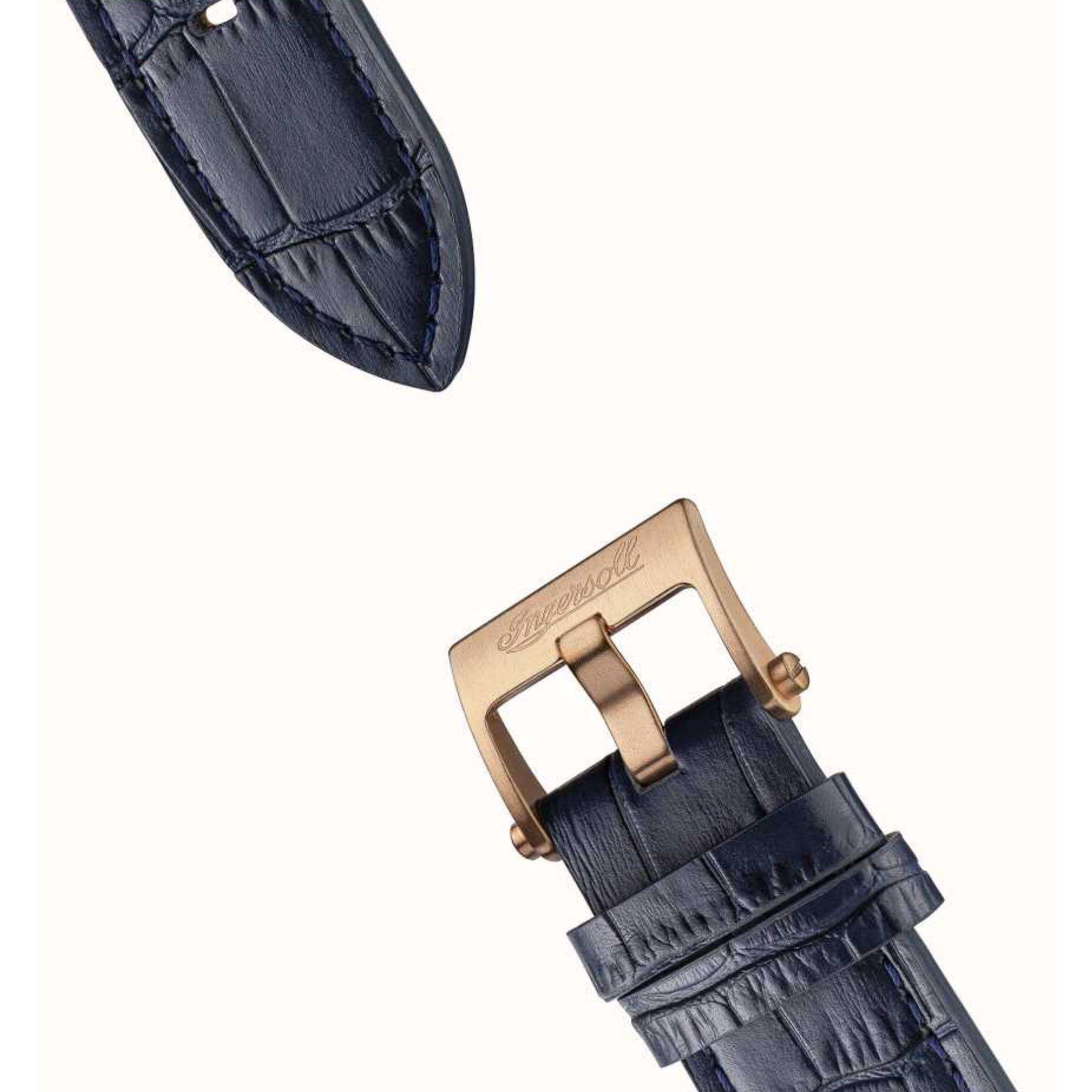 Ingersoll The Catalina 1892 Automatik Schwarzes Zifferblatt Blauer Lederarmband Herren Uhr I12506