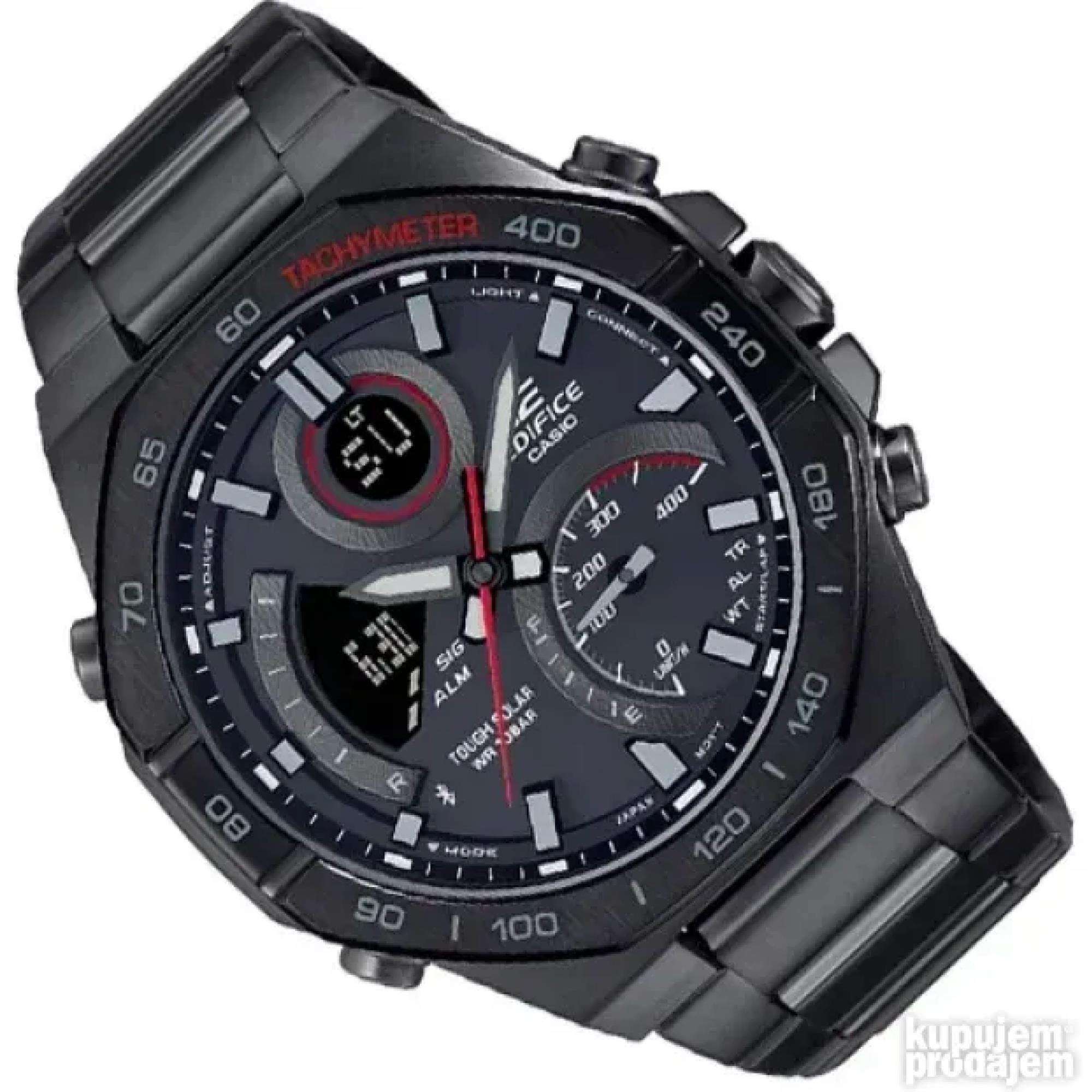 Casio Edifice Bluetooth Schwarze Harzarmband Herren Uhr ECB-950DC-1AEF