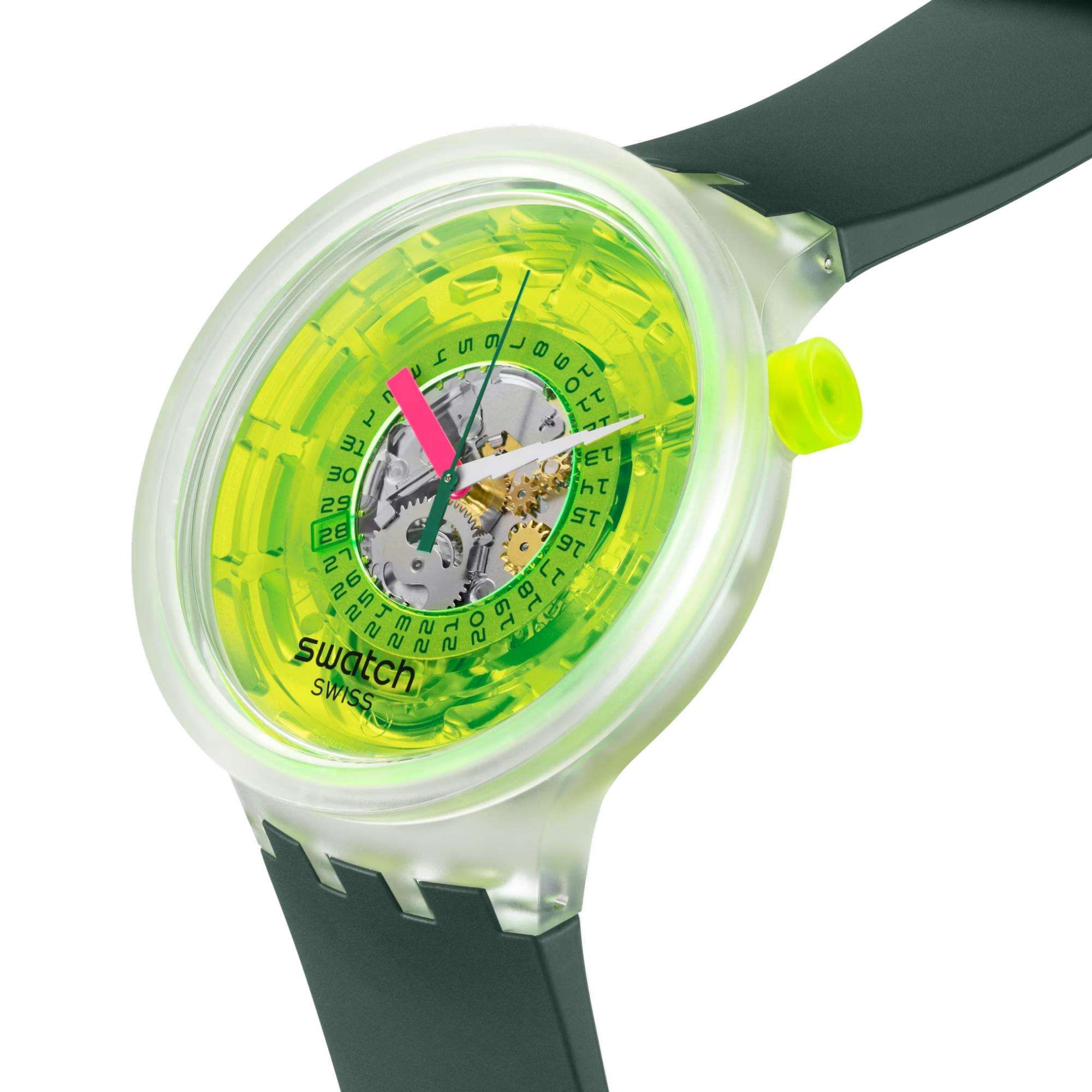 Swatch Neon Blinded By Neon Quartz Watch SB05K400