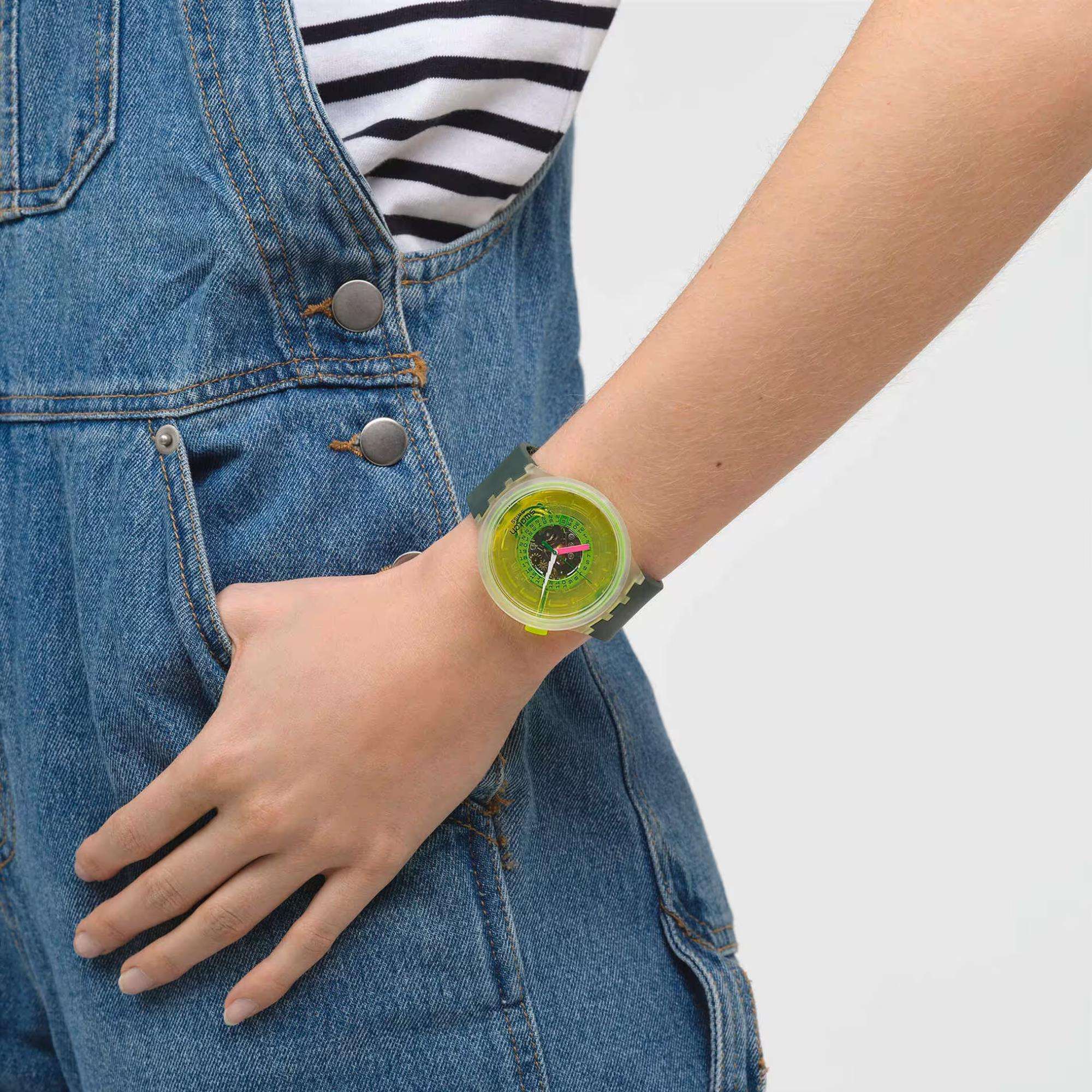 Swatch Neon Blinded By Neon Quartz Watch SB05K400