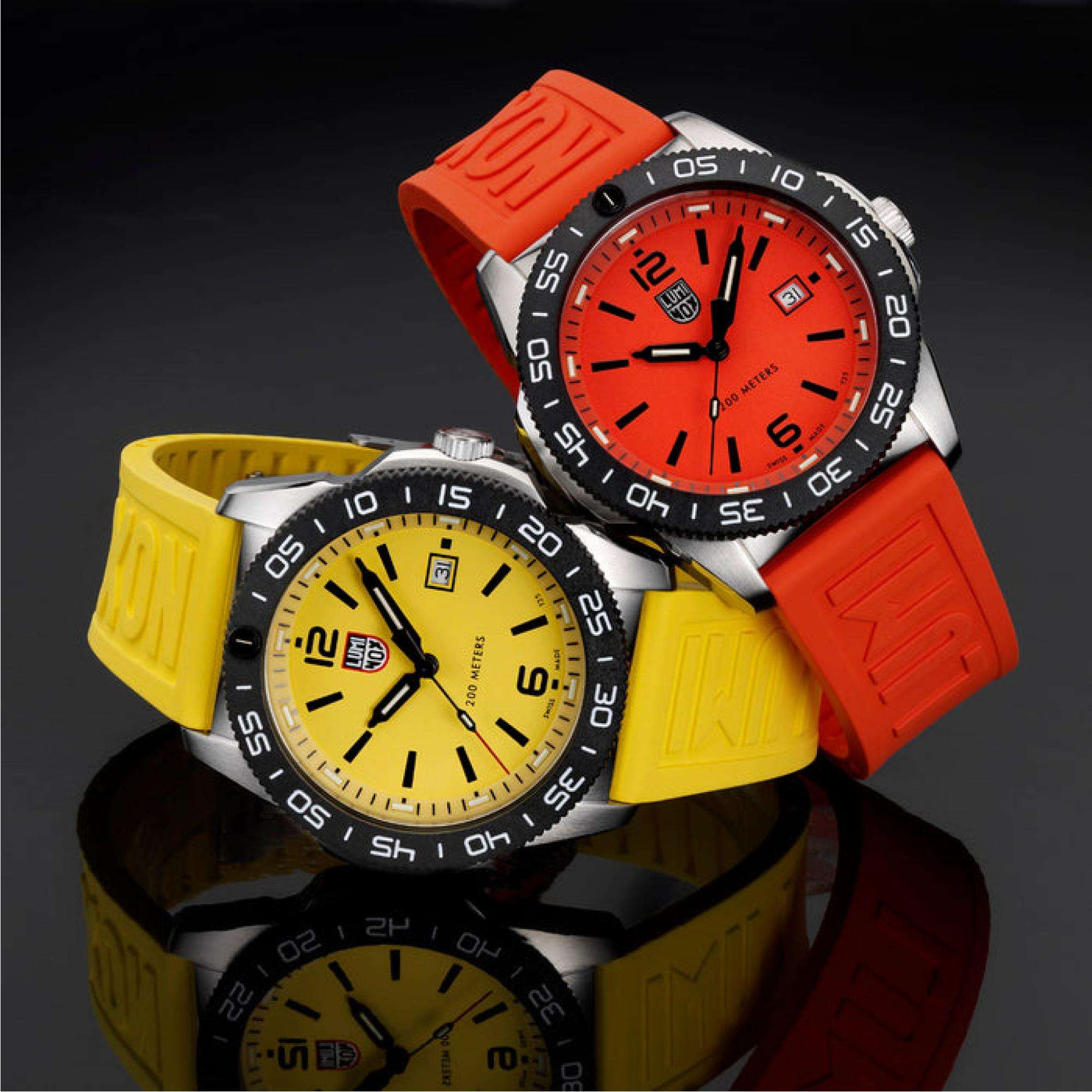 Luminox Sea Pacific Diver Oranges Zifferblatt Herren Uhr XS.3129
