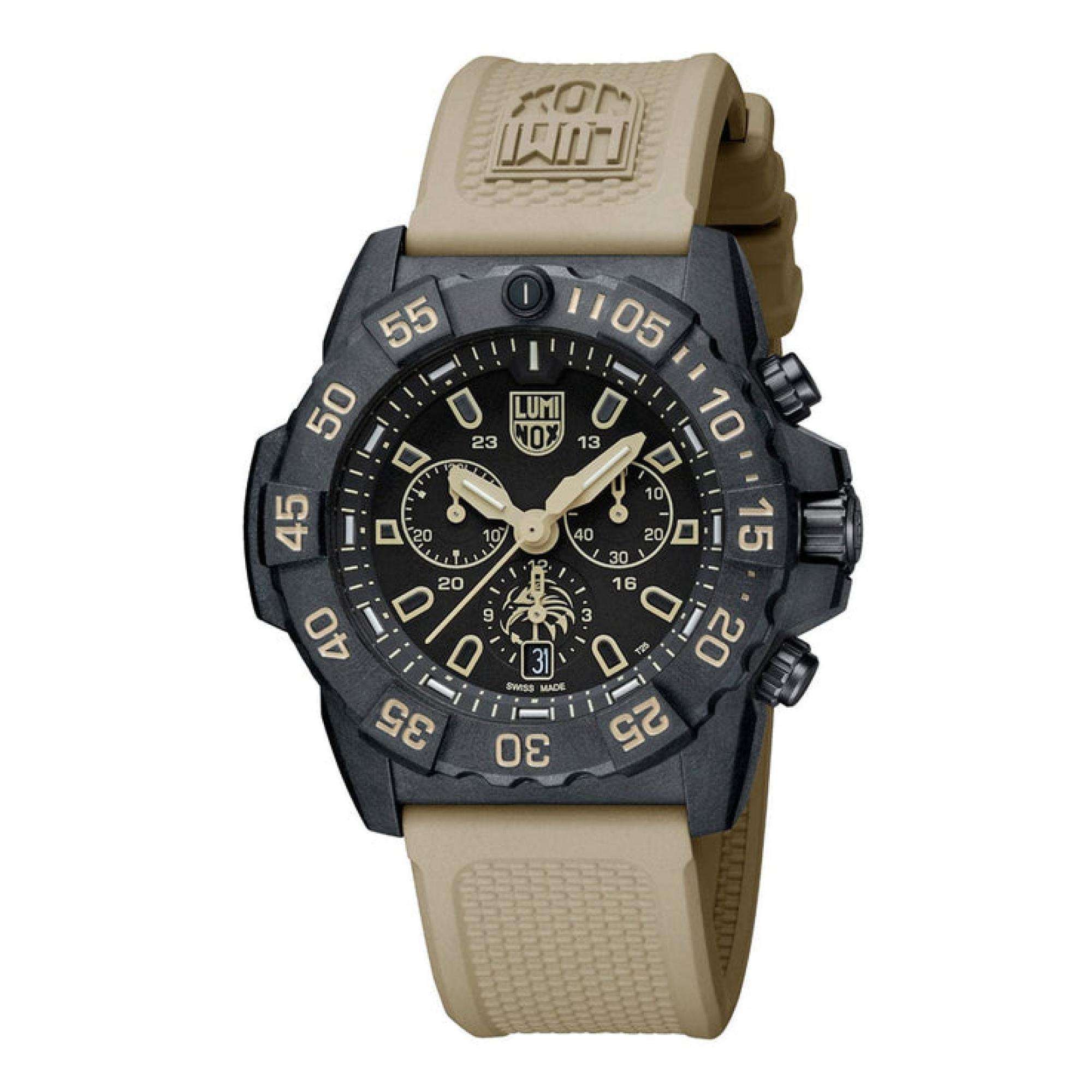 LUMINOX NAVY SEAL CHRONOGRAPH 3580 SERIE SCHWARZES ZIFFERBLATT HERREN UHR XS.3590.NSF.SET