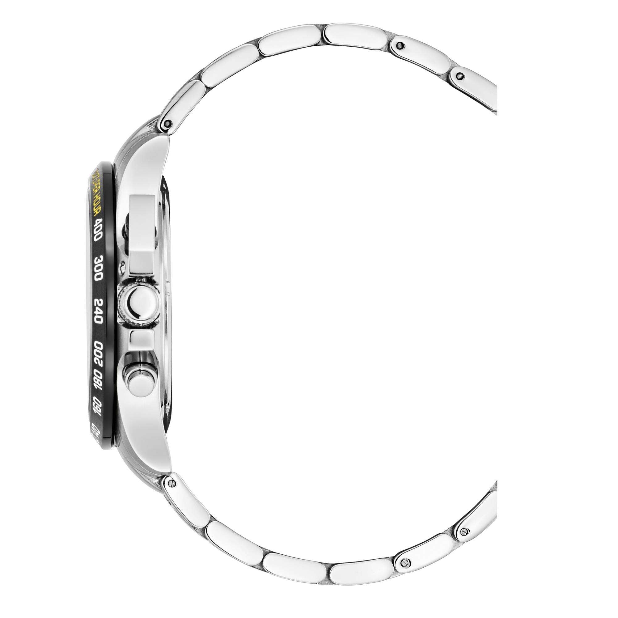JDM Military Charlie Uhr mit schwarzem Zifferblatt und Edelstahlarmband für Herren JDM-WG016-01